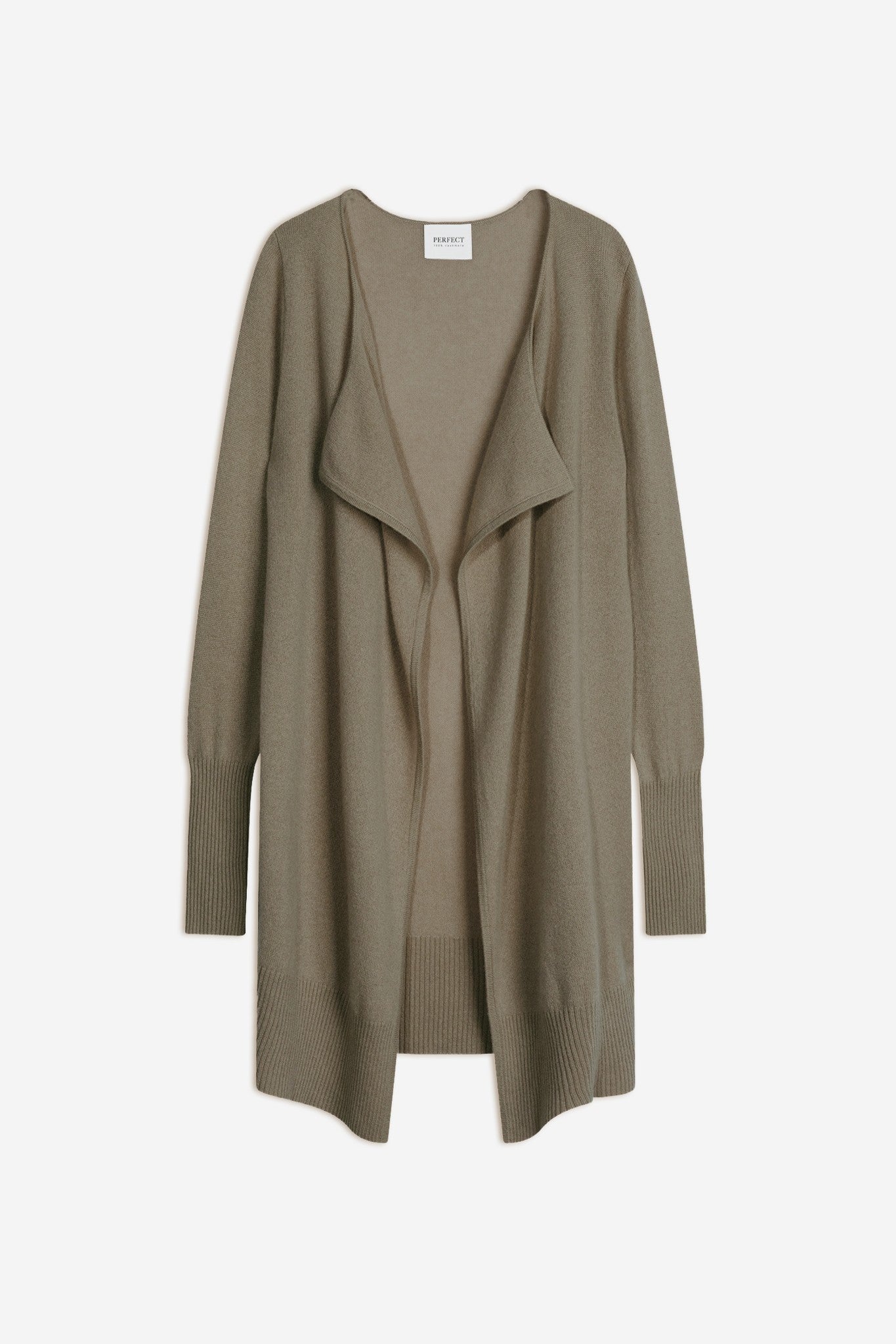 abigail veste longue army 100% cachemire