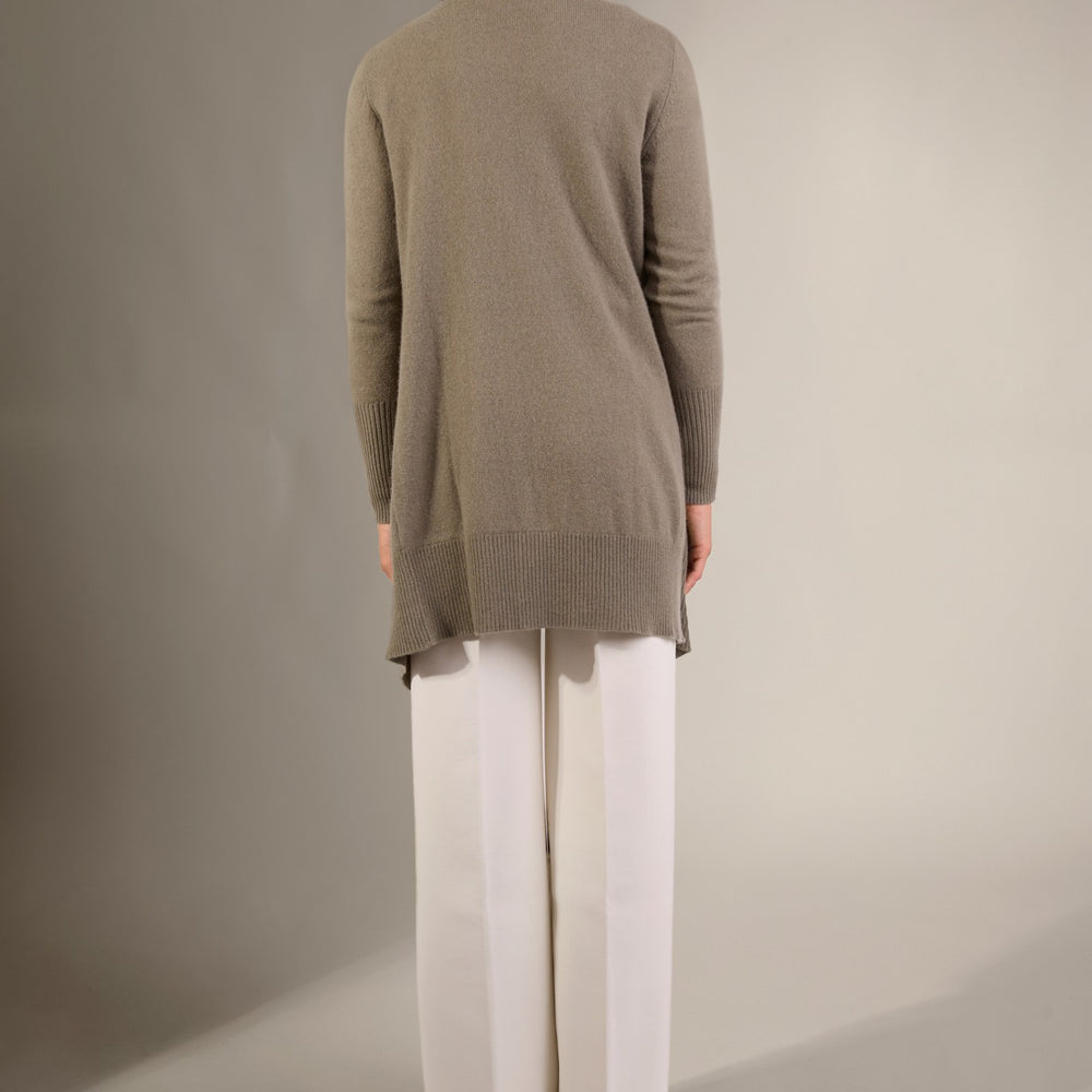 abigail veste longue army 100% cachemire