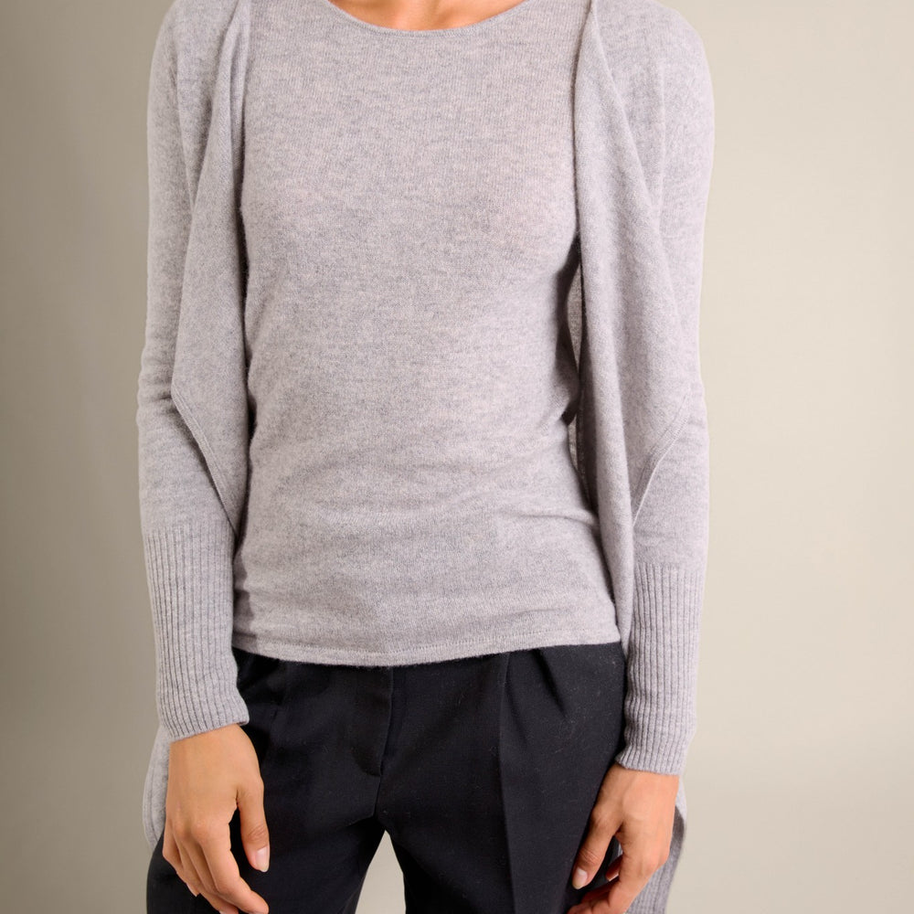 abigail veste longue nuage chiné 100% cachemire