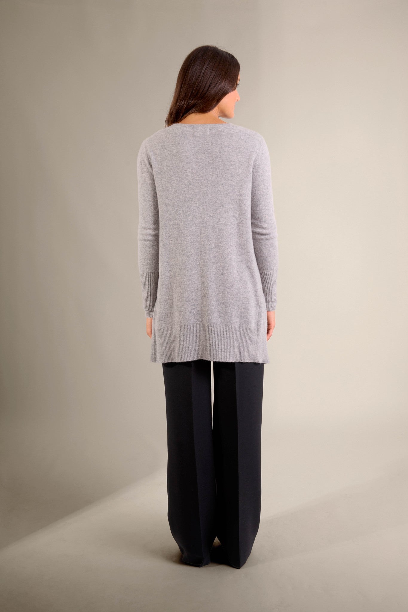 abigail veste longue nuage chiné 100% cachemire