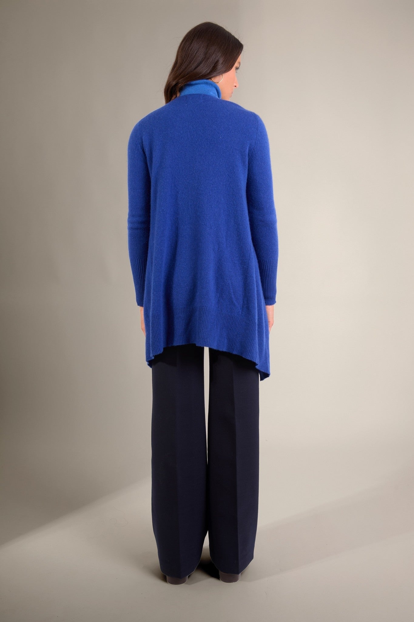 abigail veste longue outremer 100% cachemire