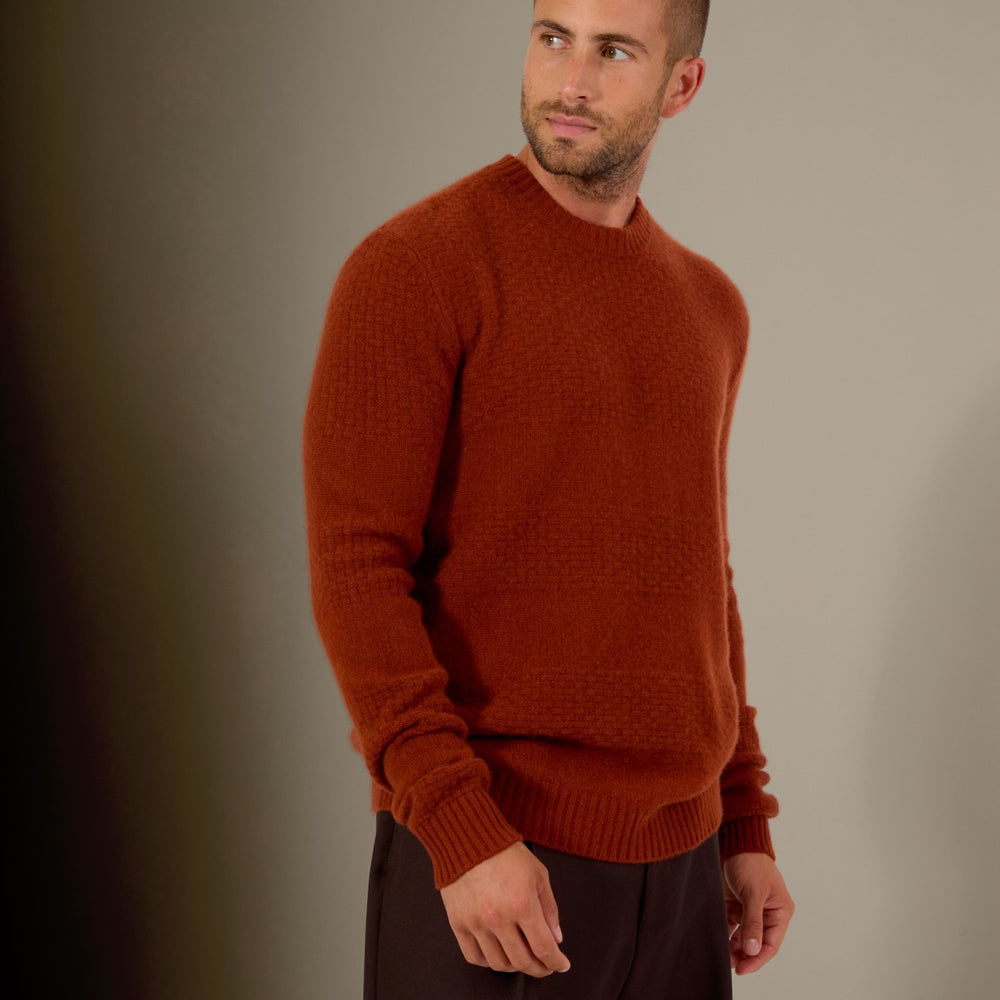 aidan pull col rond 4 fils écureuil 100% cachemire