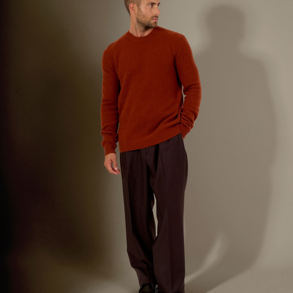 aidan pull col rond 4 fils écureuil 100% cachemire