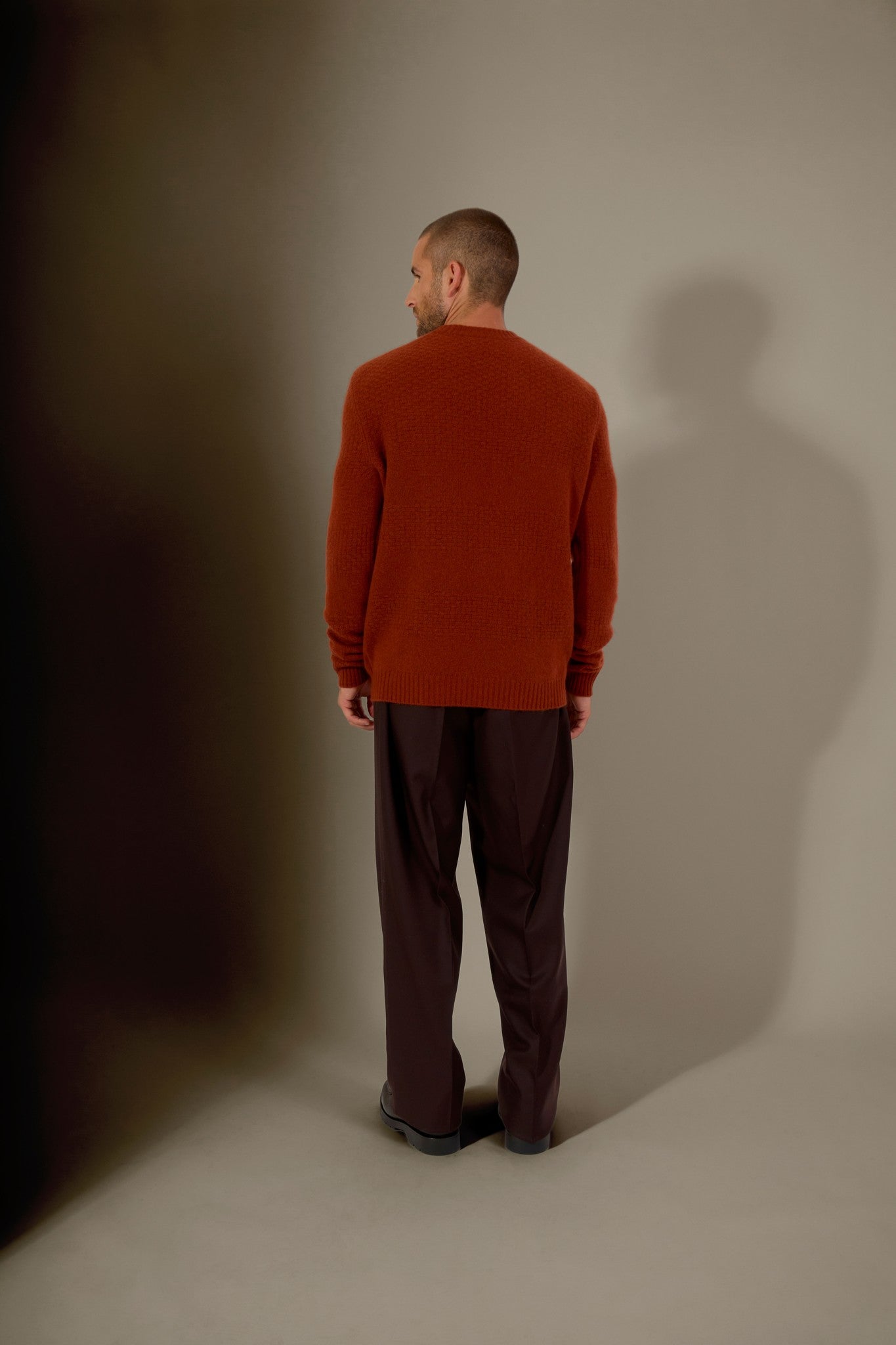 aidan pull col rond 4 fils écureuil 100% cachemire