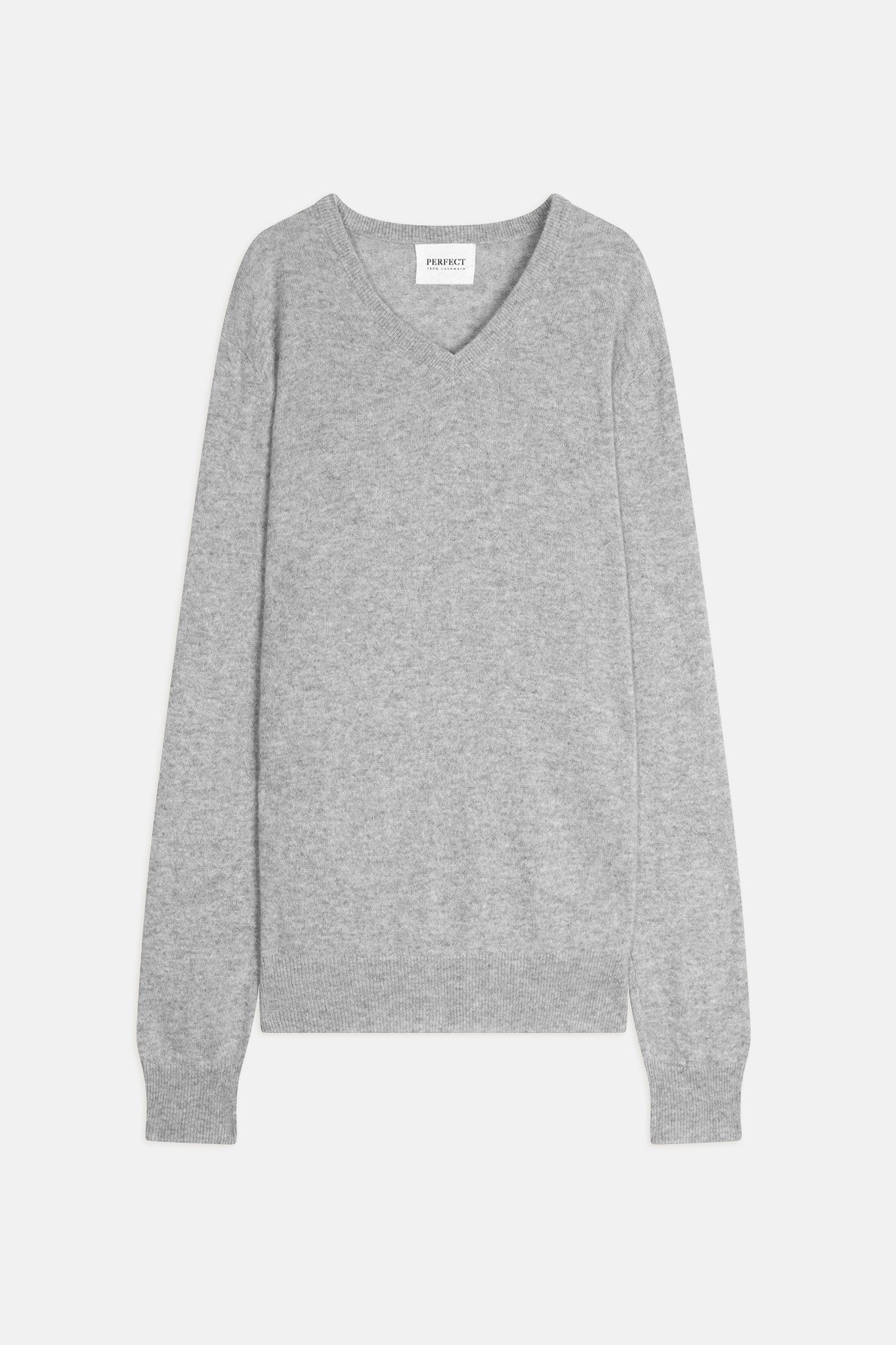 alexander pull col v nuage chiné 100% cachemire