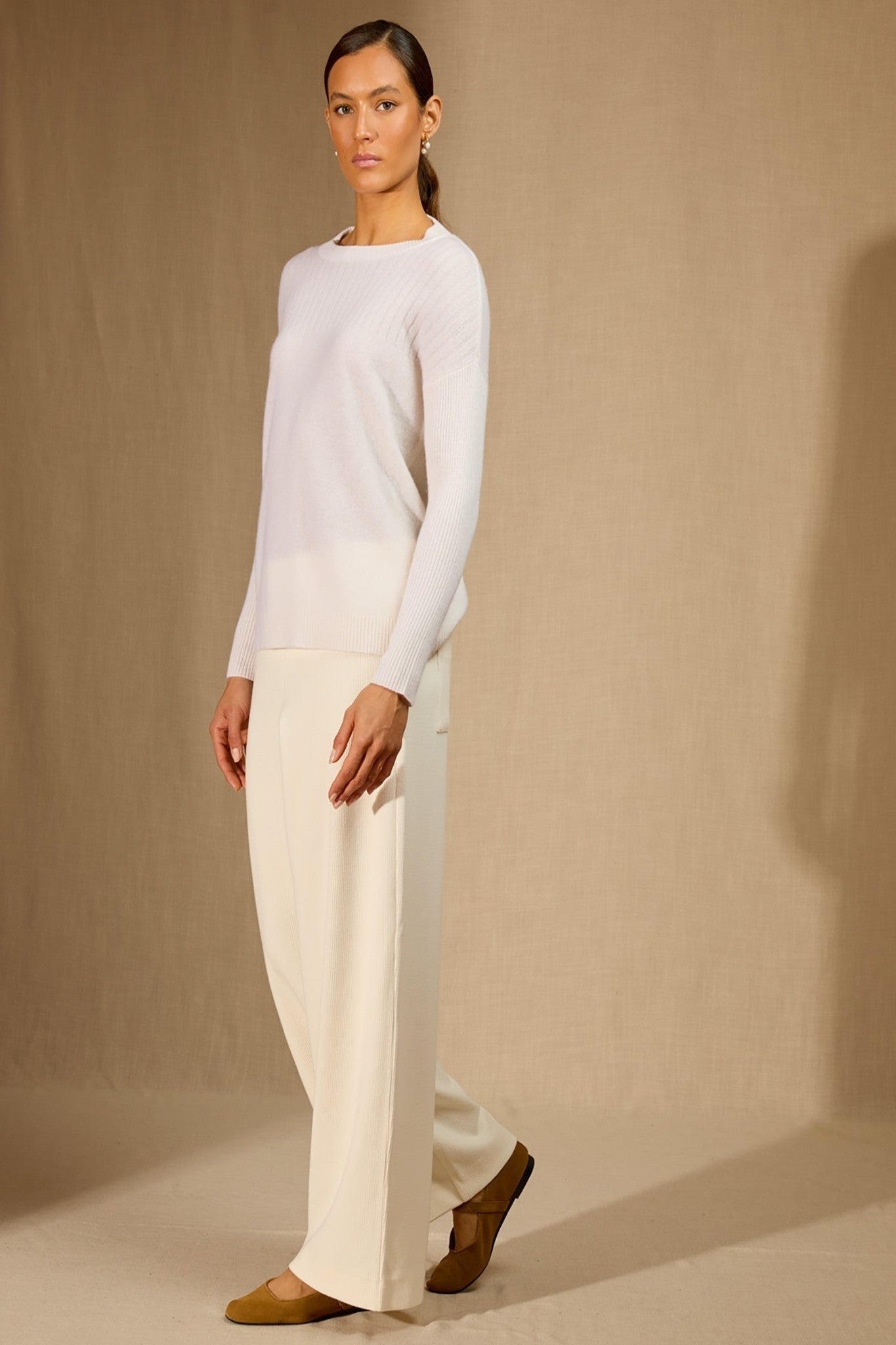 amvira pull col rond neige 100% cachemire