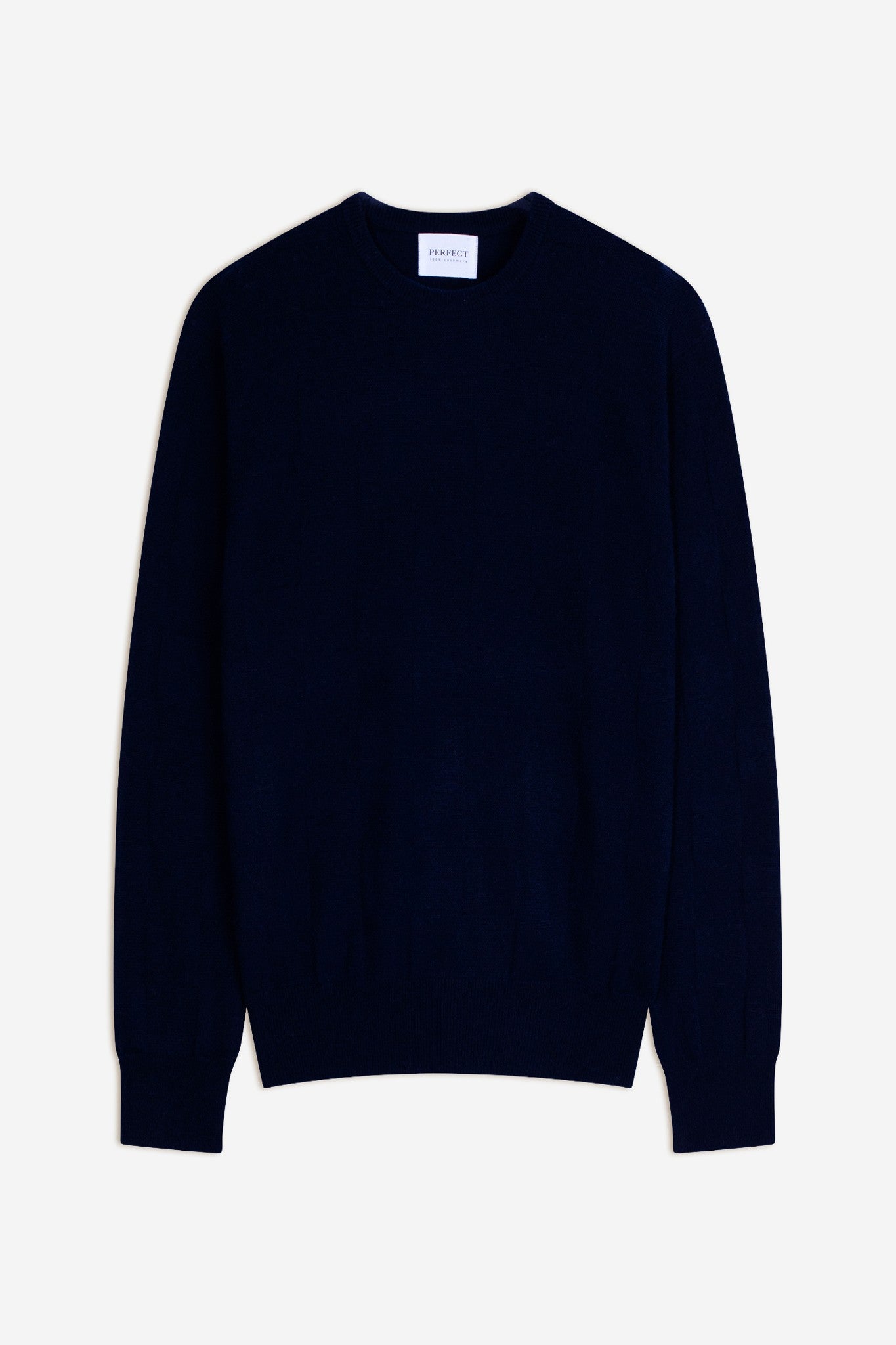 andy pull col rond navy 100% cachemire