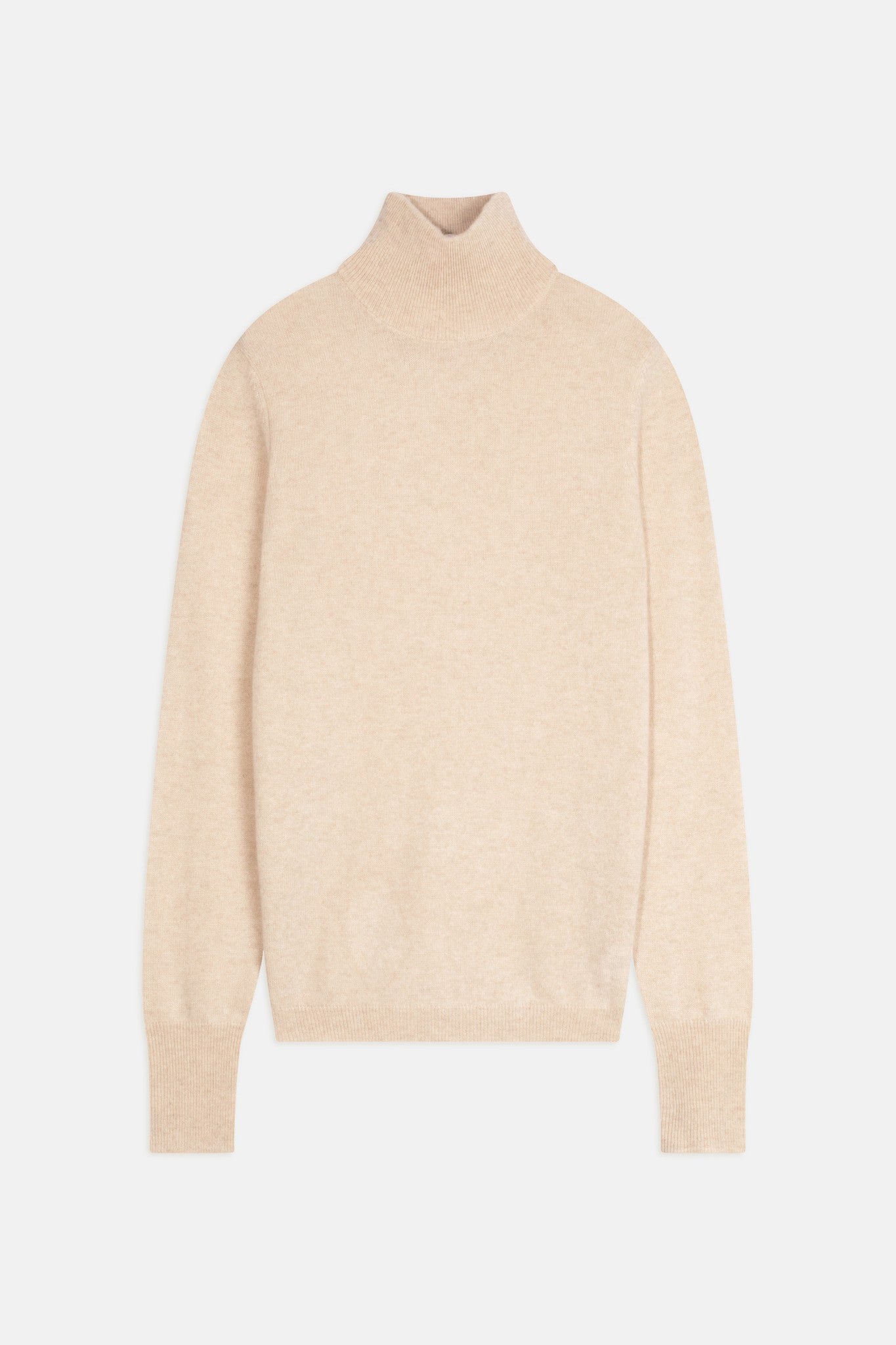 arveth pull col roulé avoine 100% cachemire