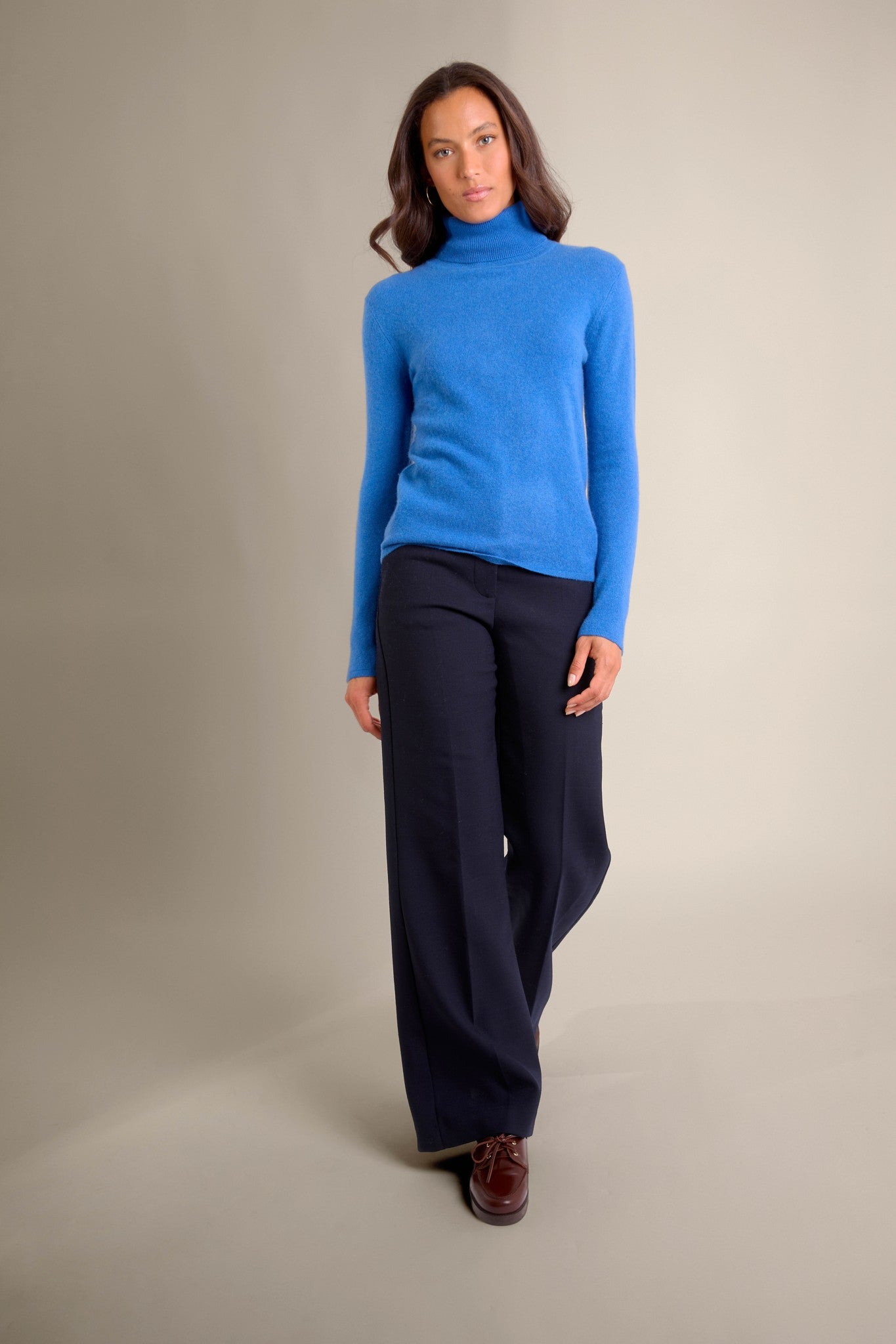 ashley pull col roulé ardoise 100% cachemire