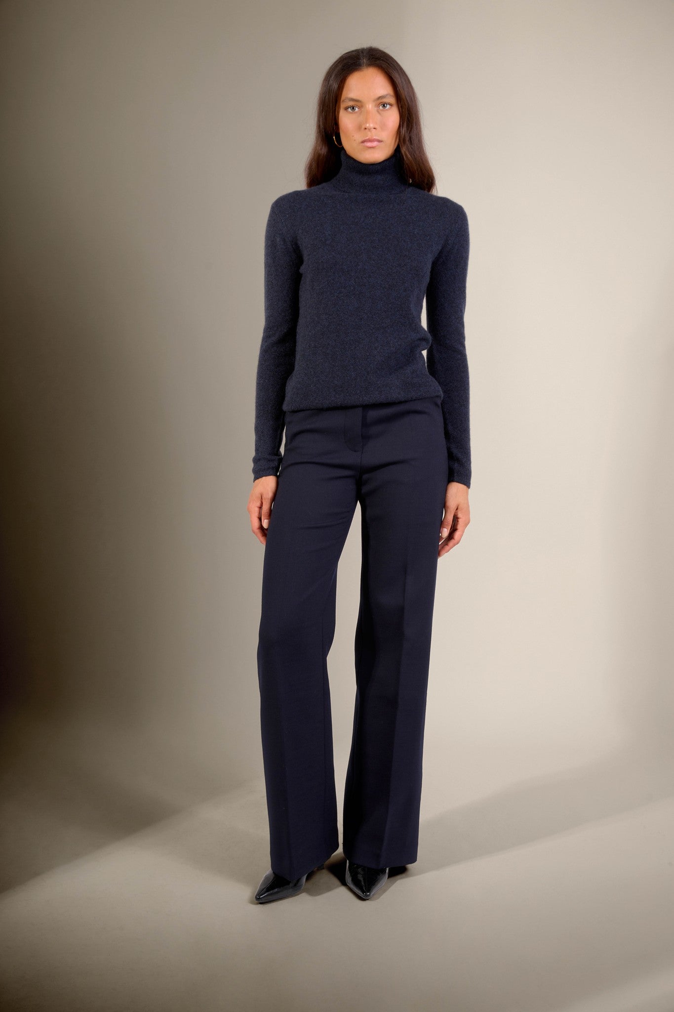 ashley pull col roulé caviar 100% cachemire