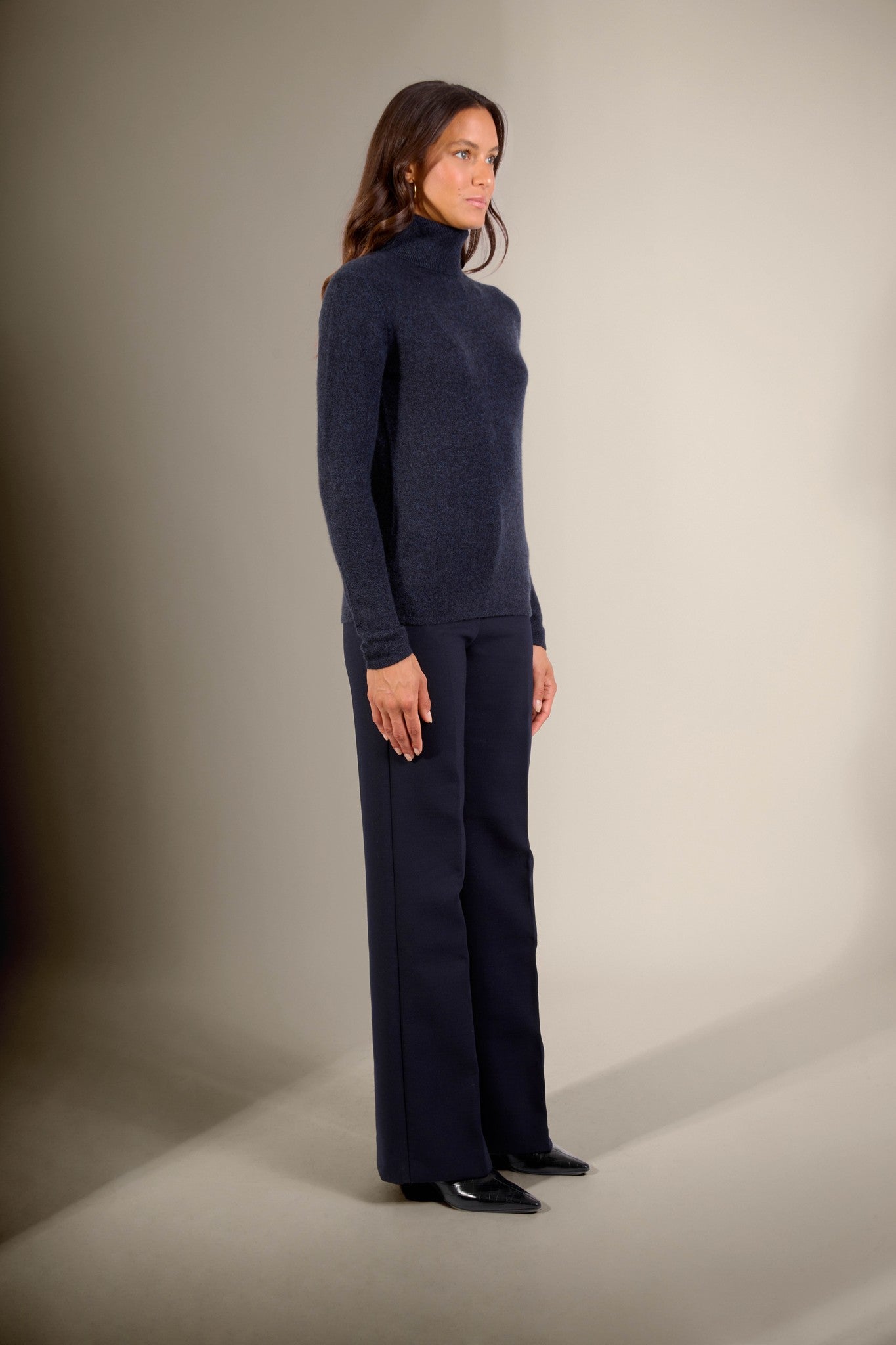 ashley pull col roulé caviar 100% cachemire