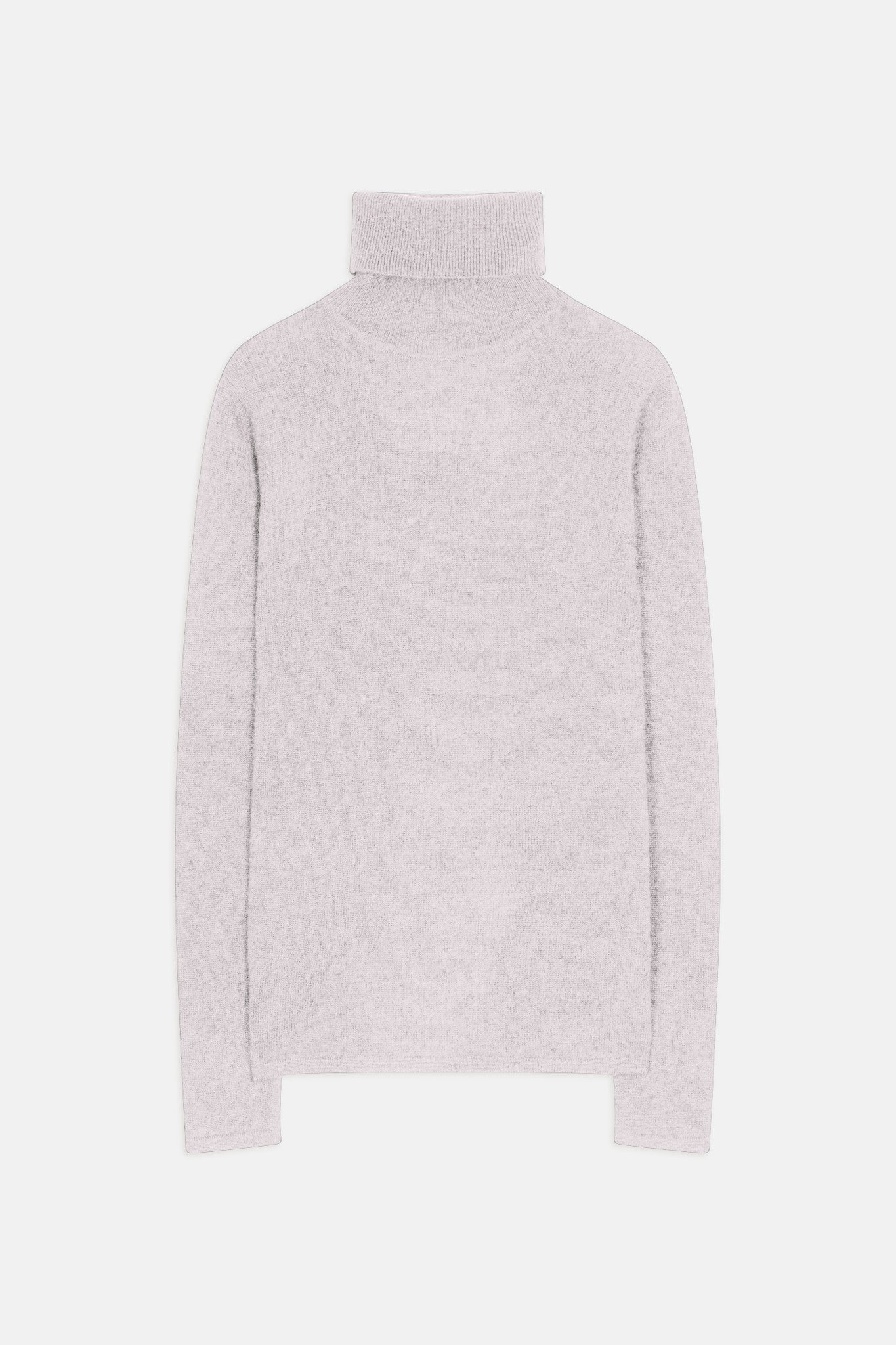 ashley pull col roulé gris perle chiné 100% cachemire