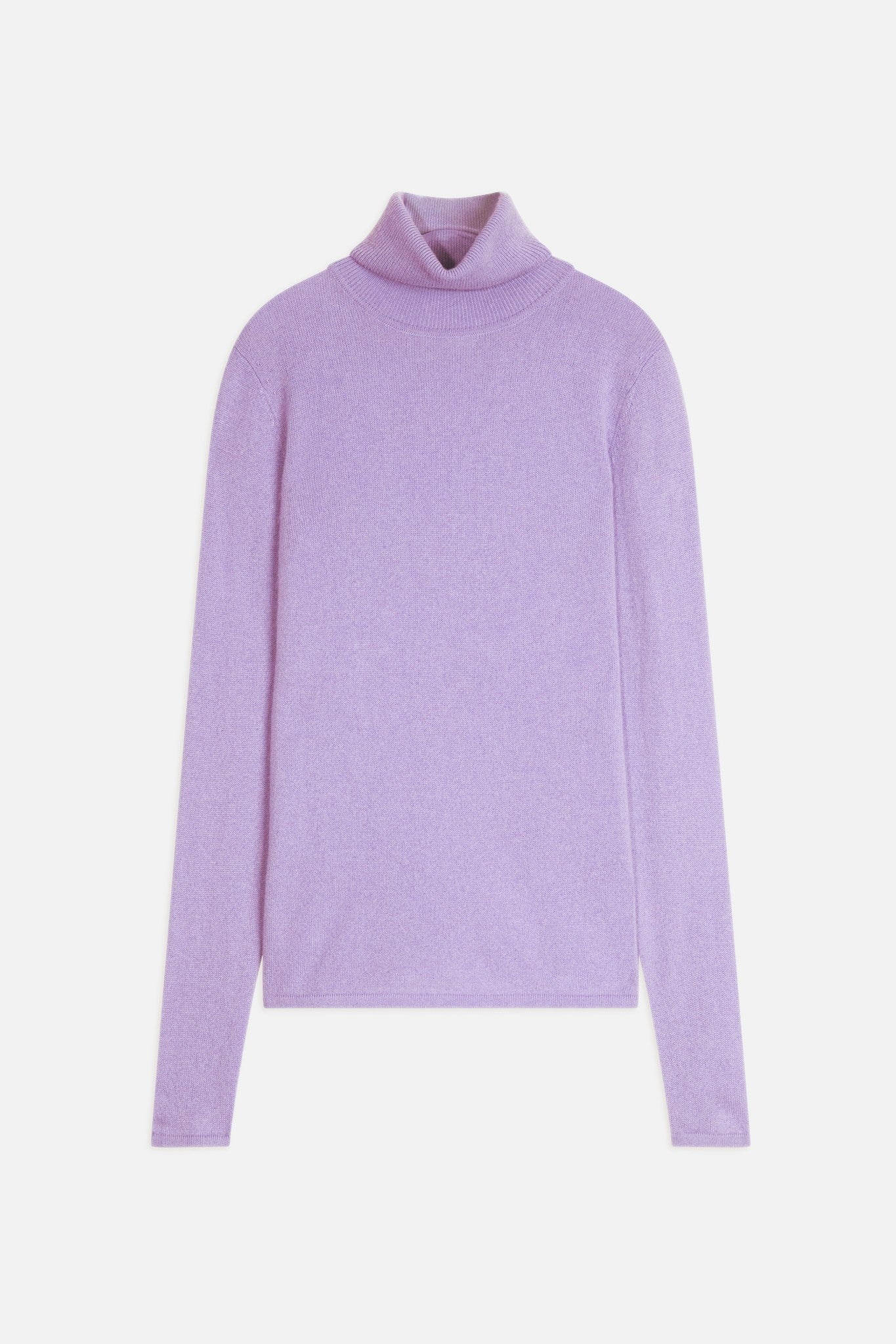ashley pull col roulé mauve 100% cachemire