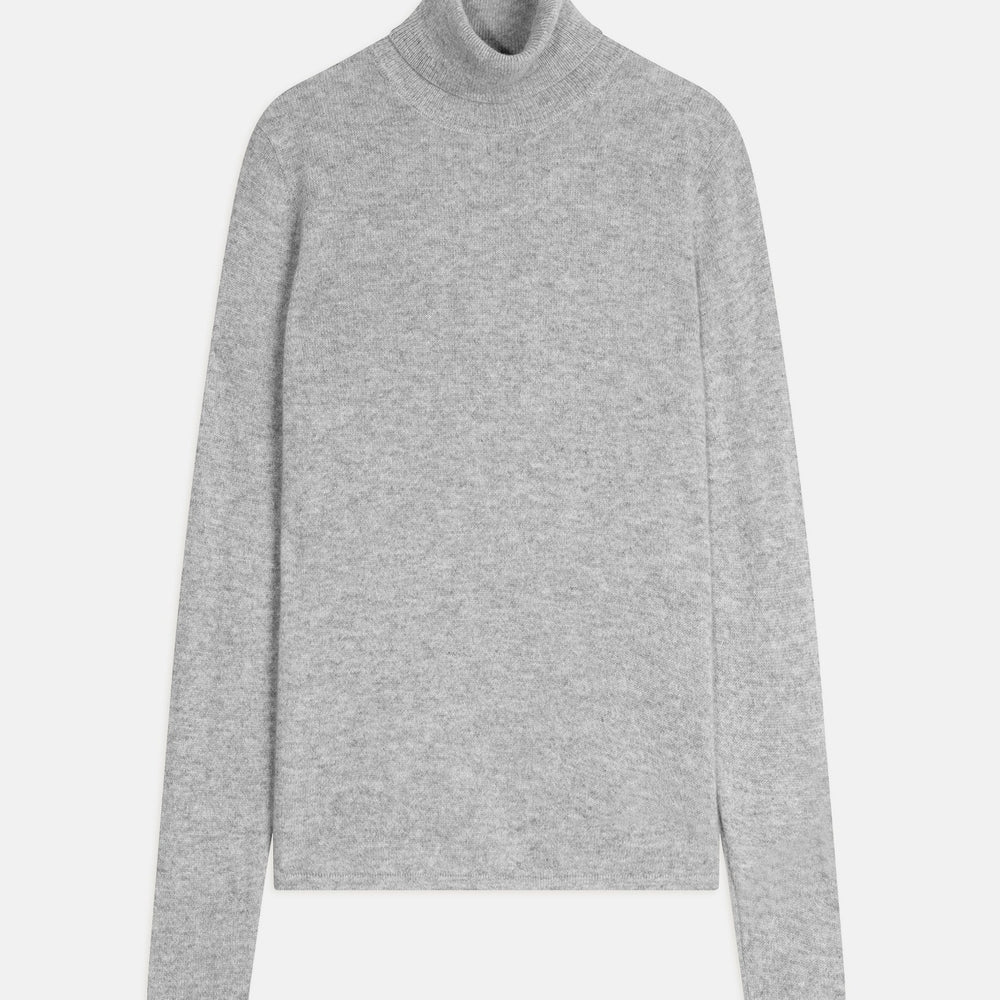 ashley pull col roulé nuage chiné 100% cachemire