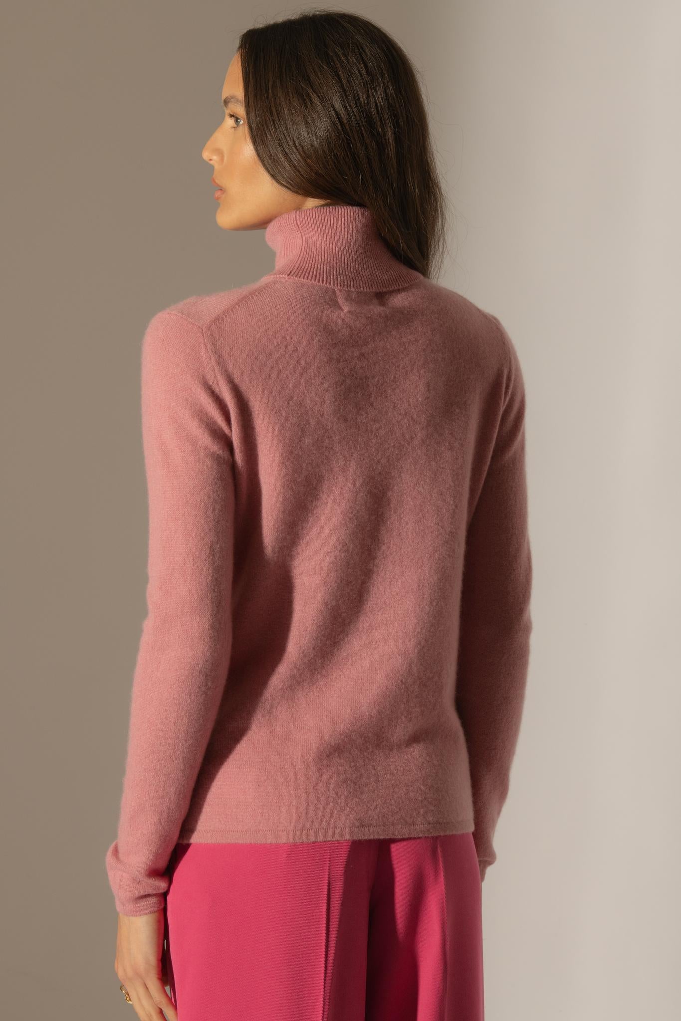ASHLEY pull col roulé pétale 100% cachemire