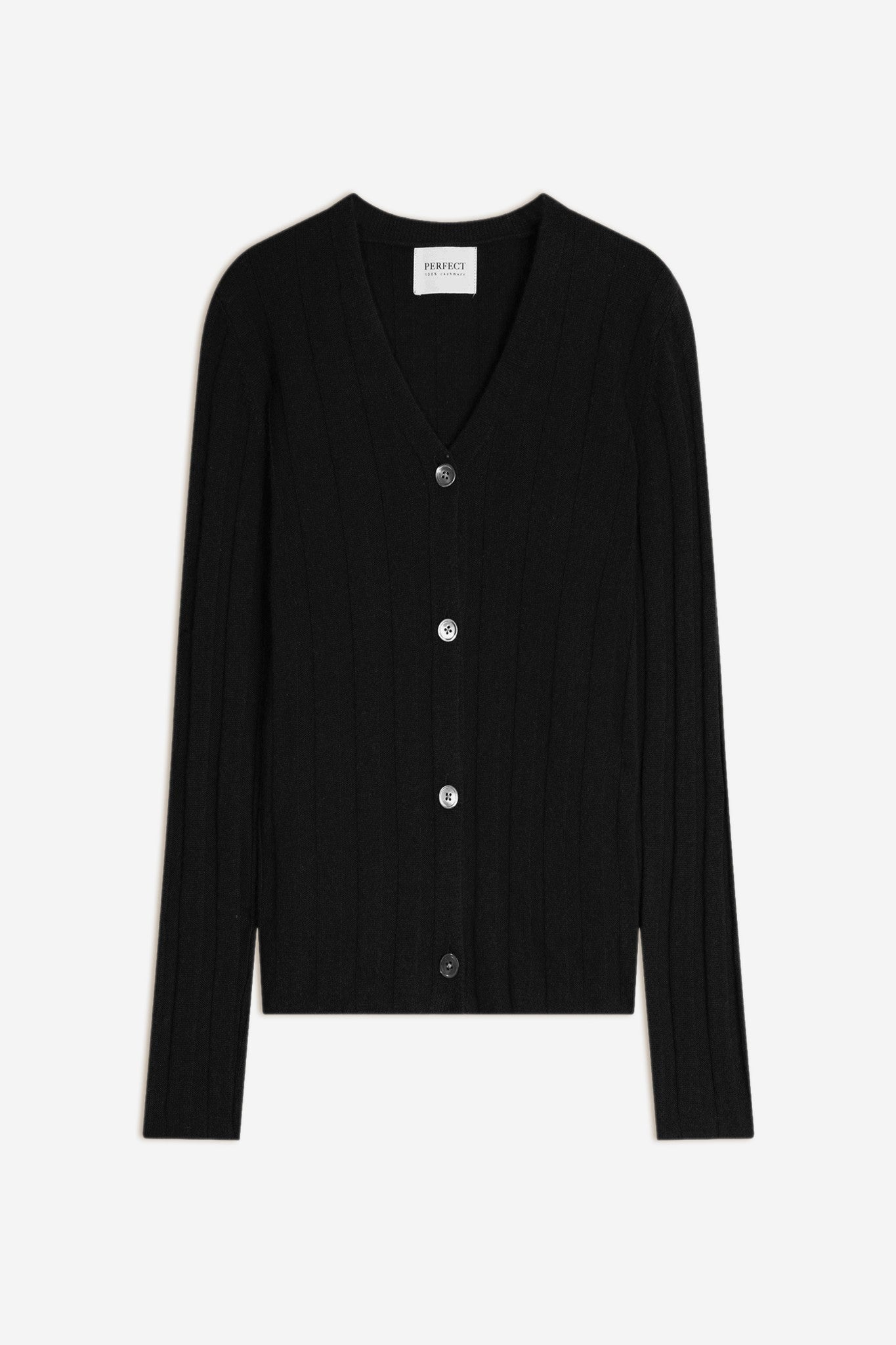 aurora cardigan col v noir 100% cachemire