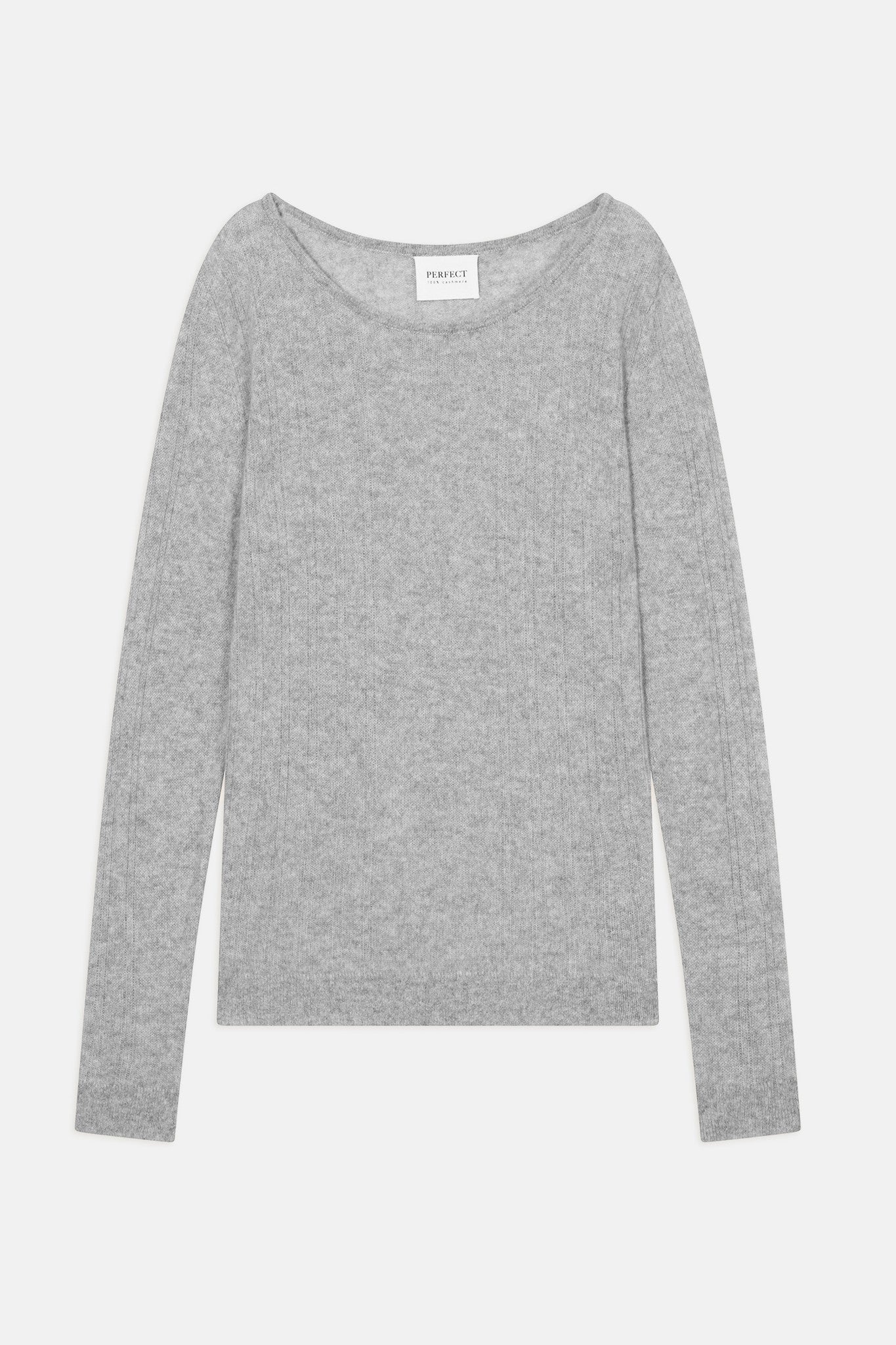 bantaskin pull col bateau nuage chiné 100% cachemire