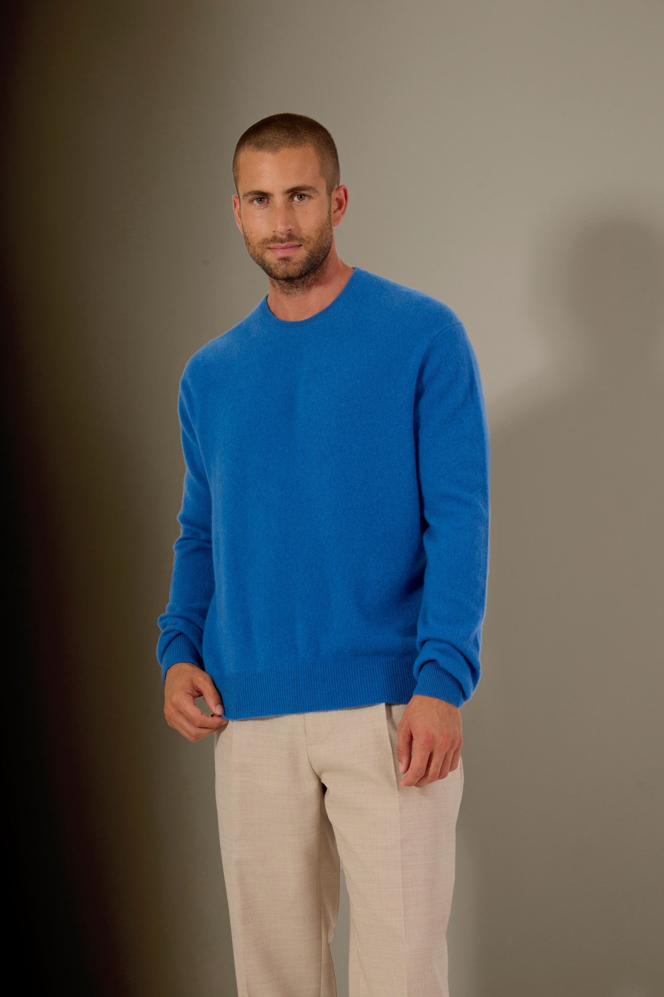 blake pull col rond ardoise 100% cachemire