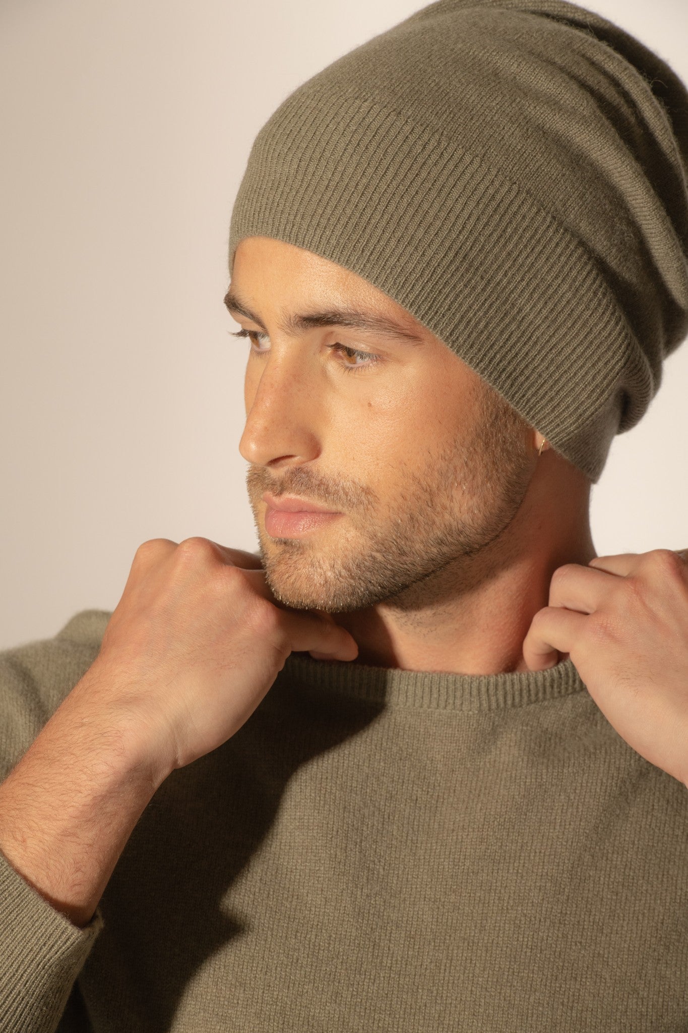 blake pull col rond army 100% cachemire