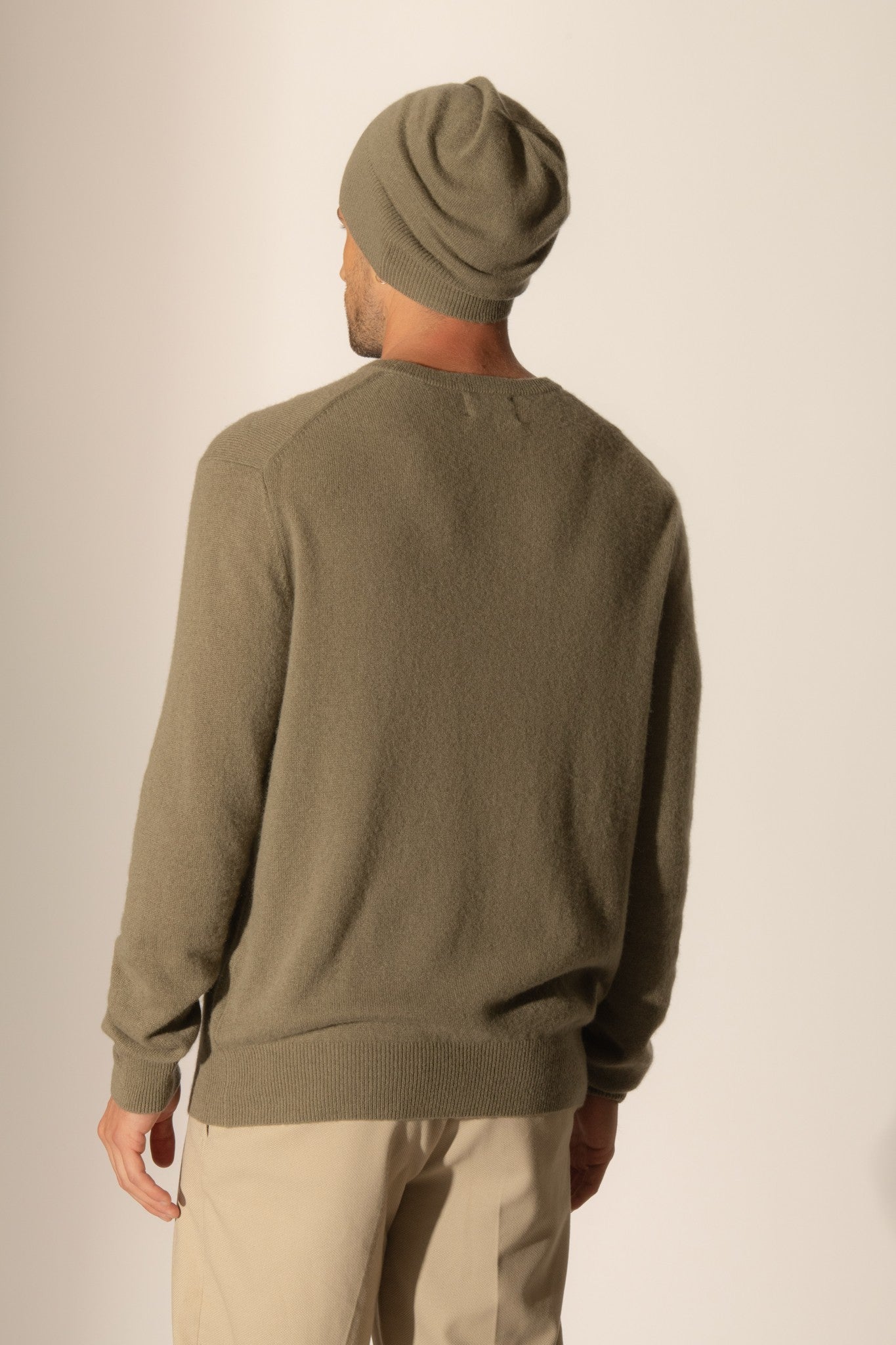 blake pull col rond army 100% cachemire