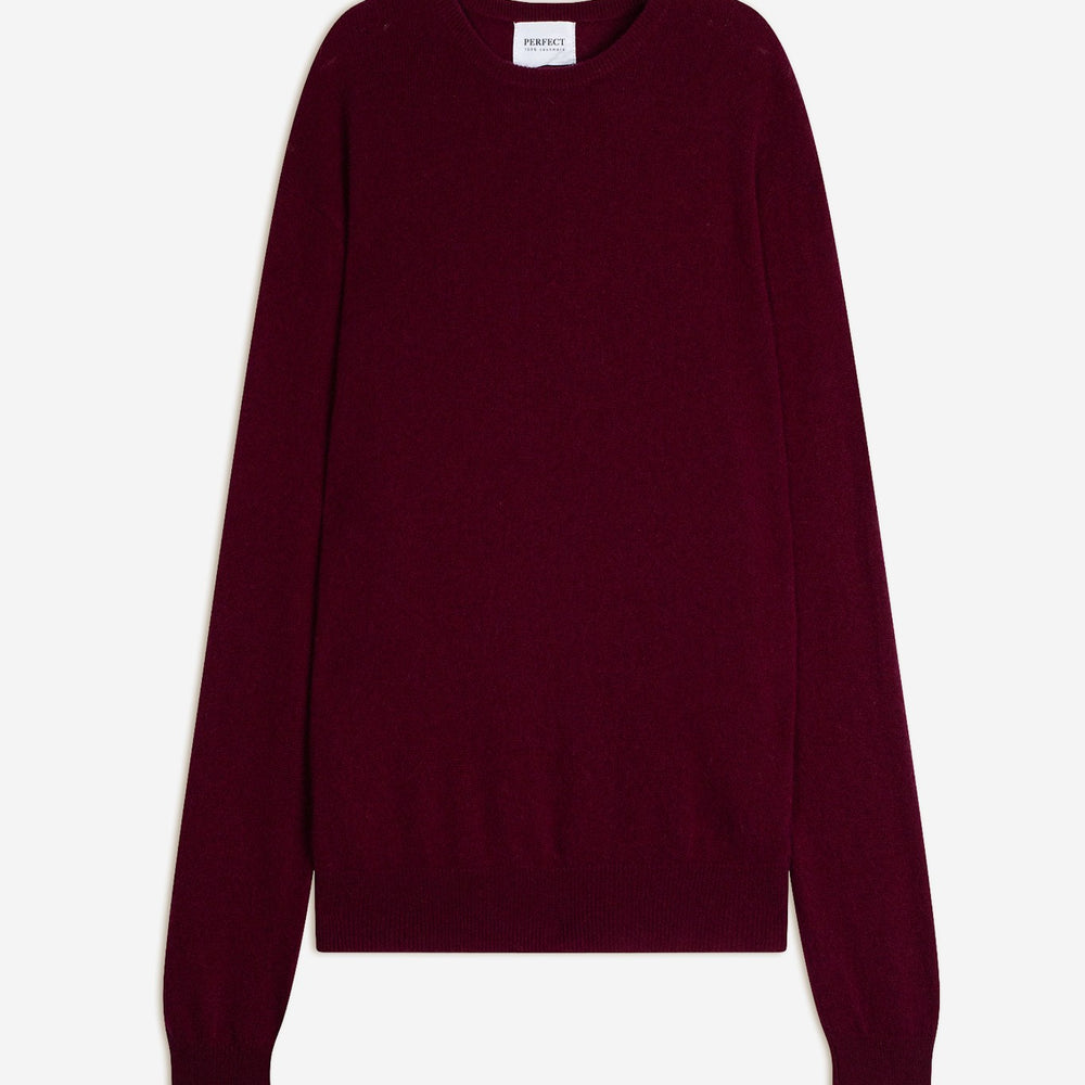 blake pull col rond bordeaux 100% cachemire