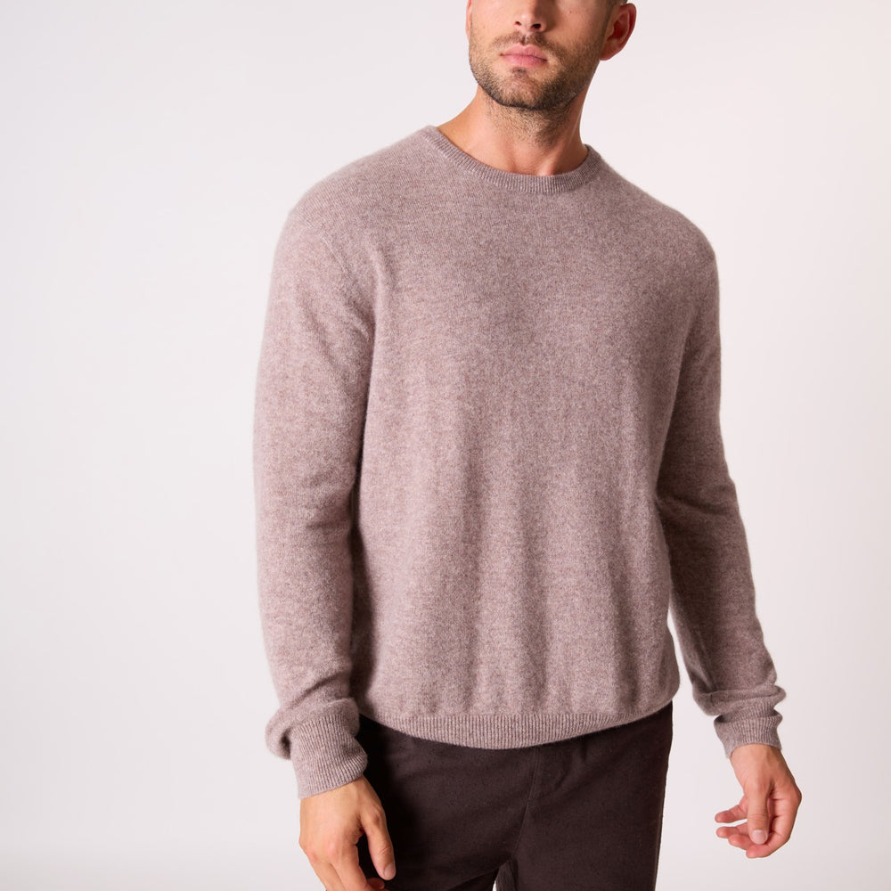 blake pull col rond caribou chiné 100% cachemire
