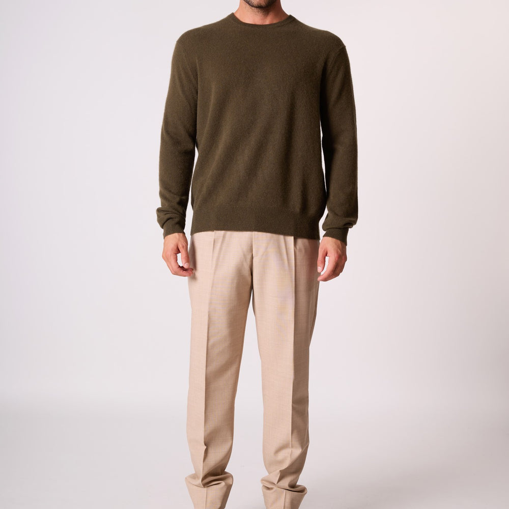 blake pull col rond chatain 100% cachemire