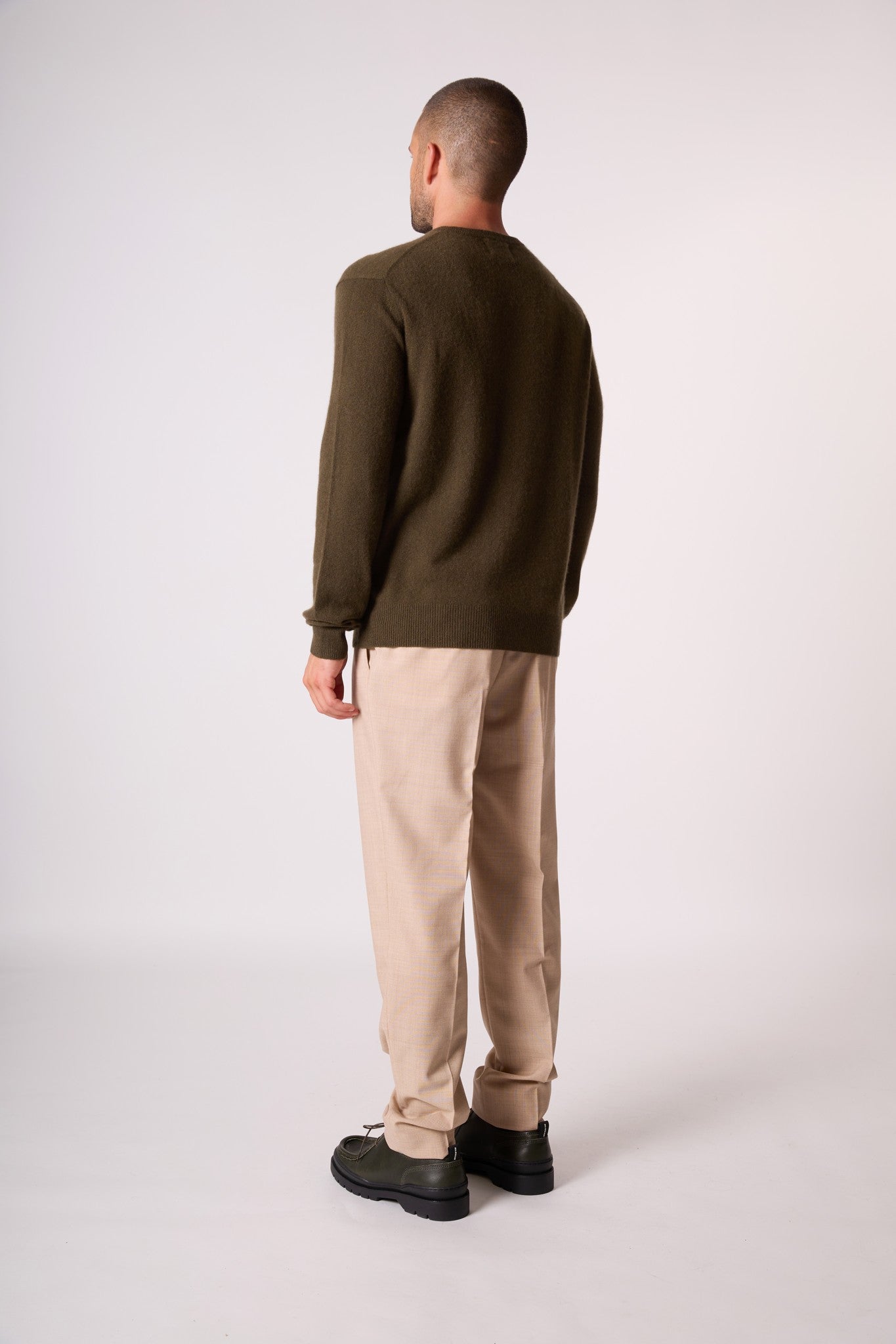 blake pull col rond chatain 100% cachemire