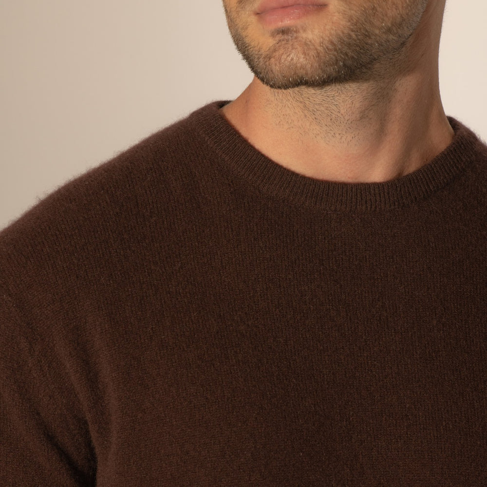 blake pull col rond choco 100% cachemire