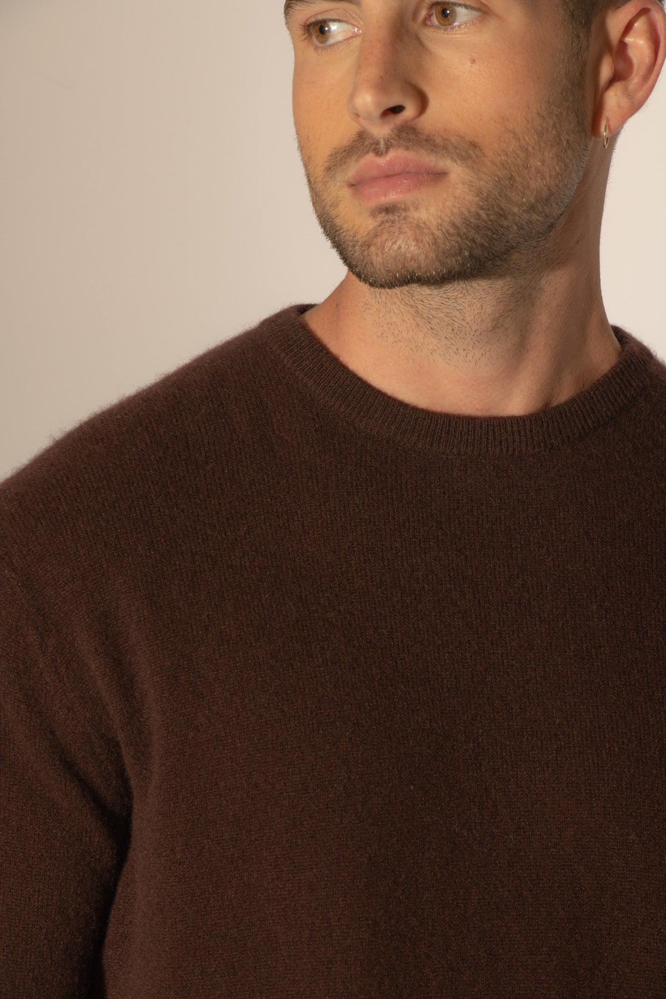 blake pull col rond choco 100% cachemire