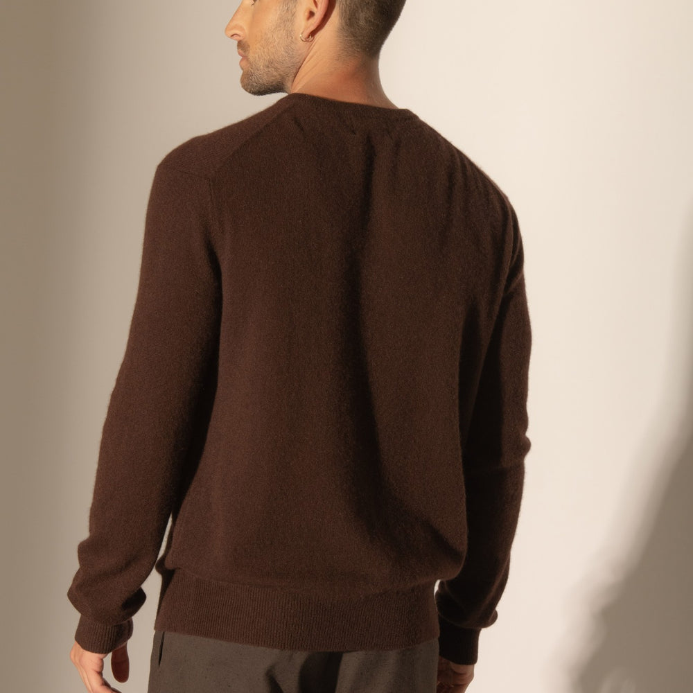 blake pull col rond choco 100% cachemire