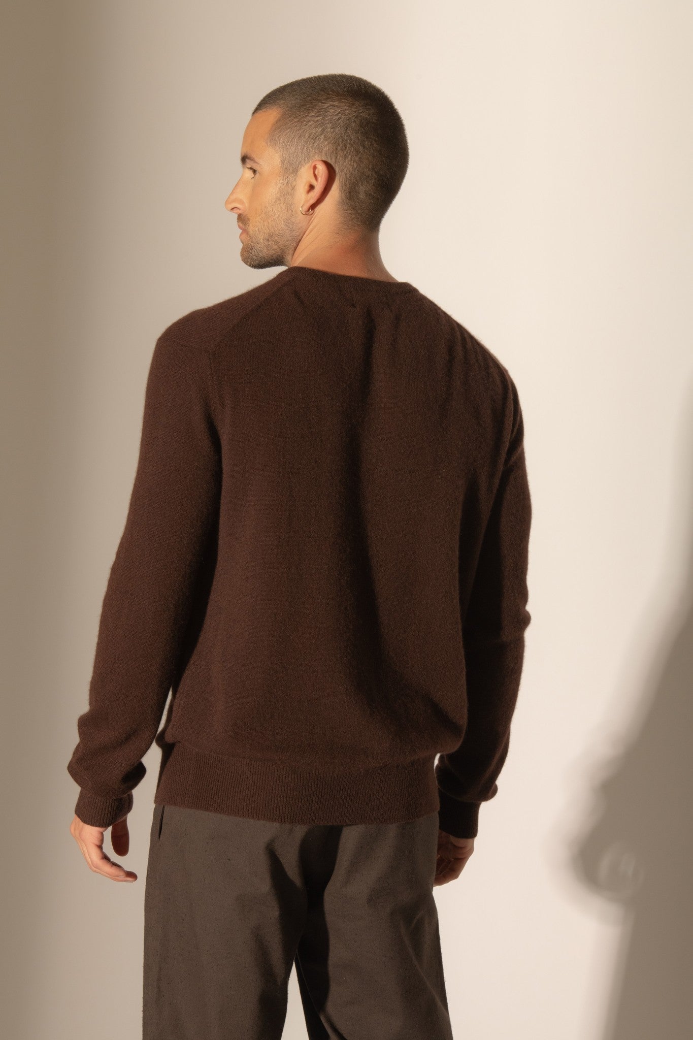 blake pull col rond choco 100% cachemire