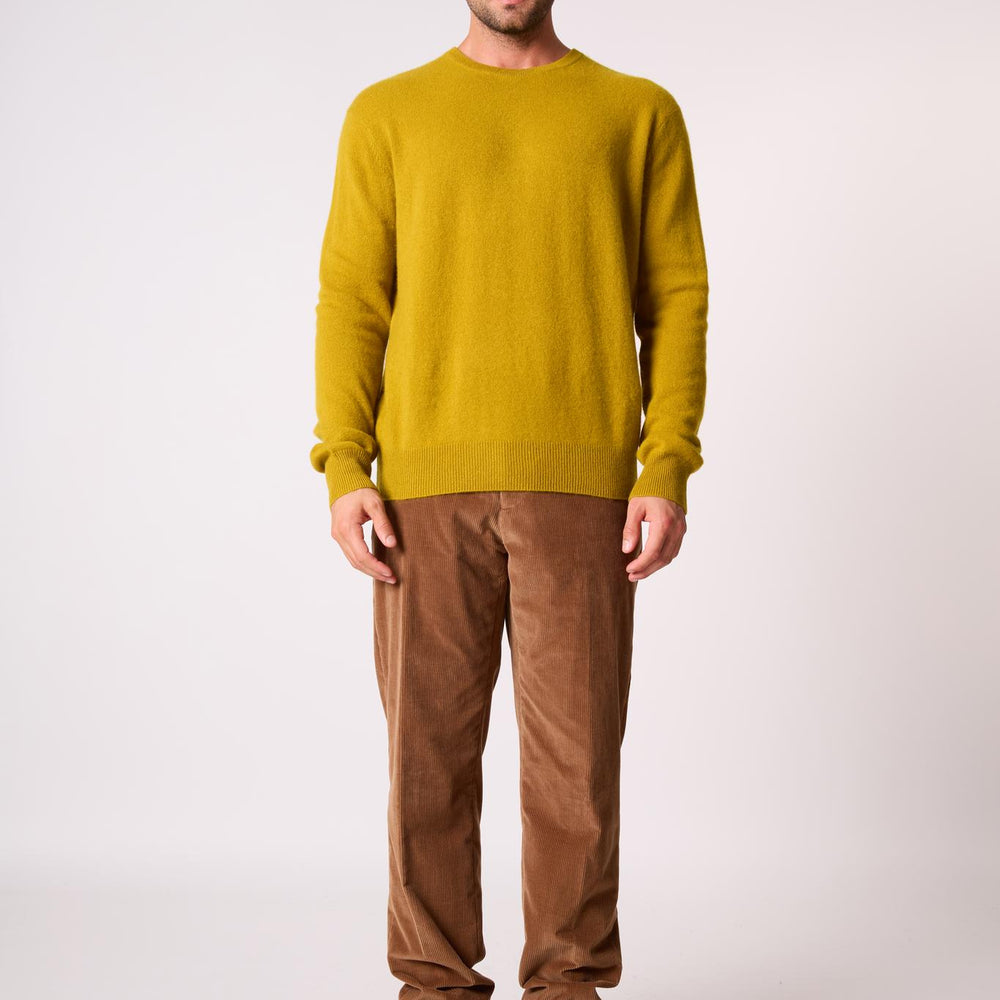 BLAKE pull col rond doré 100% cachemire