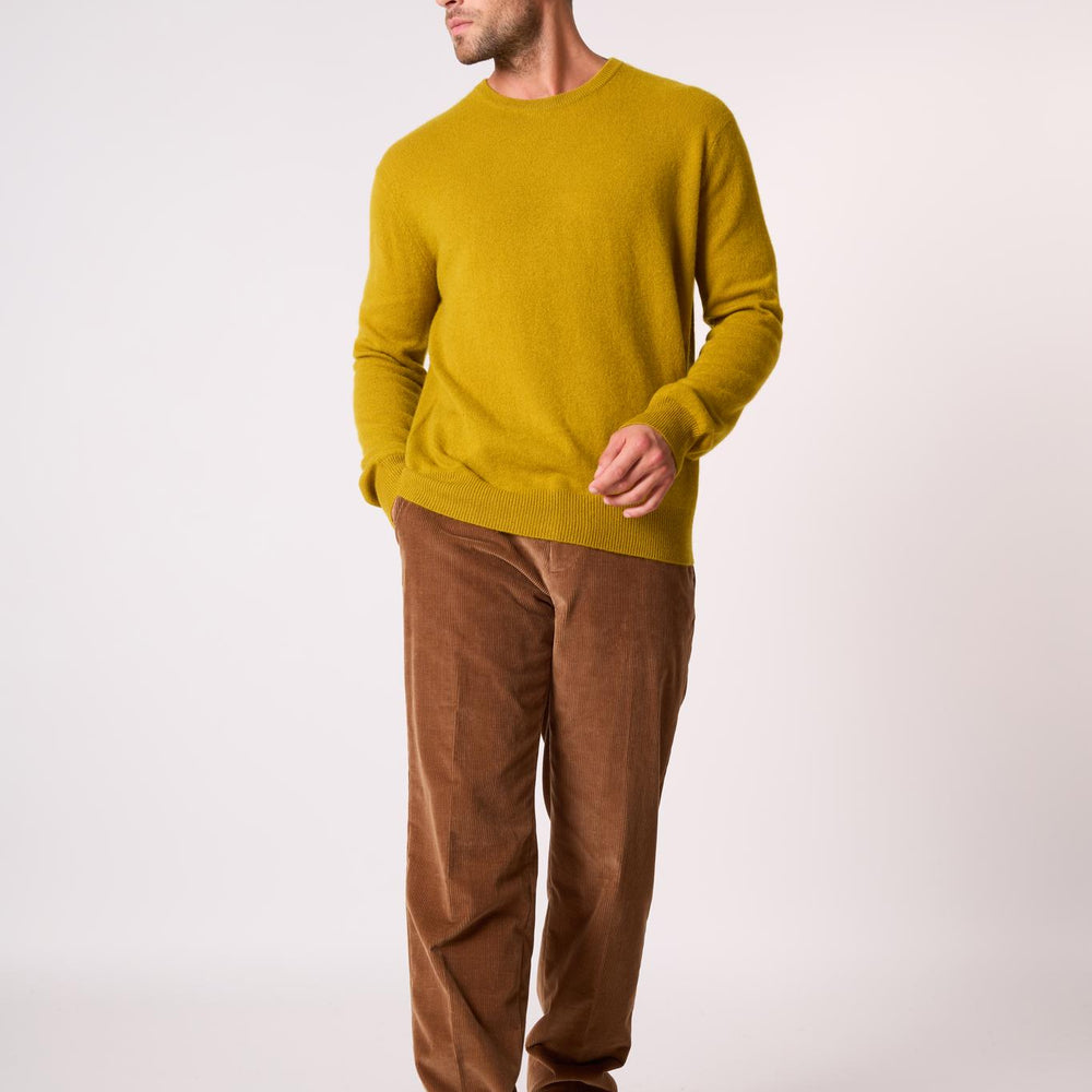 BLAKE pull col rond doré 100% cachemire