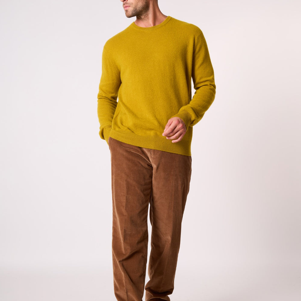 blake pull col rond doré 100% cachemire