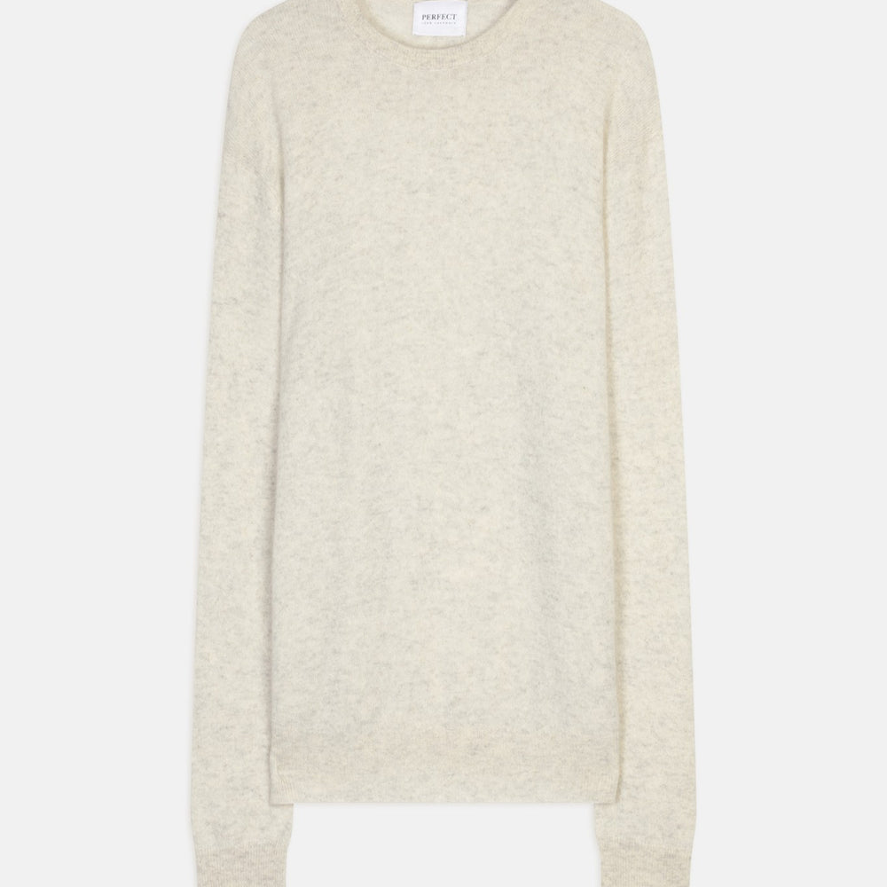 blake pull col rond gris perle chiné 100% cachemire