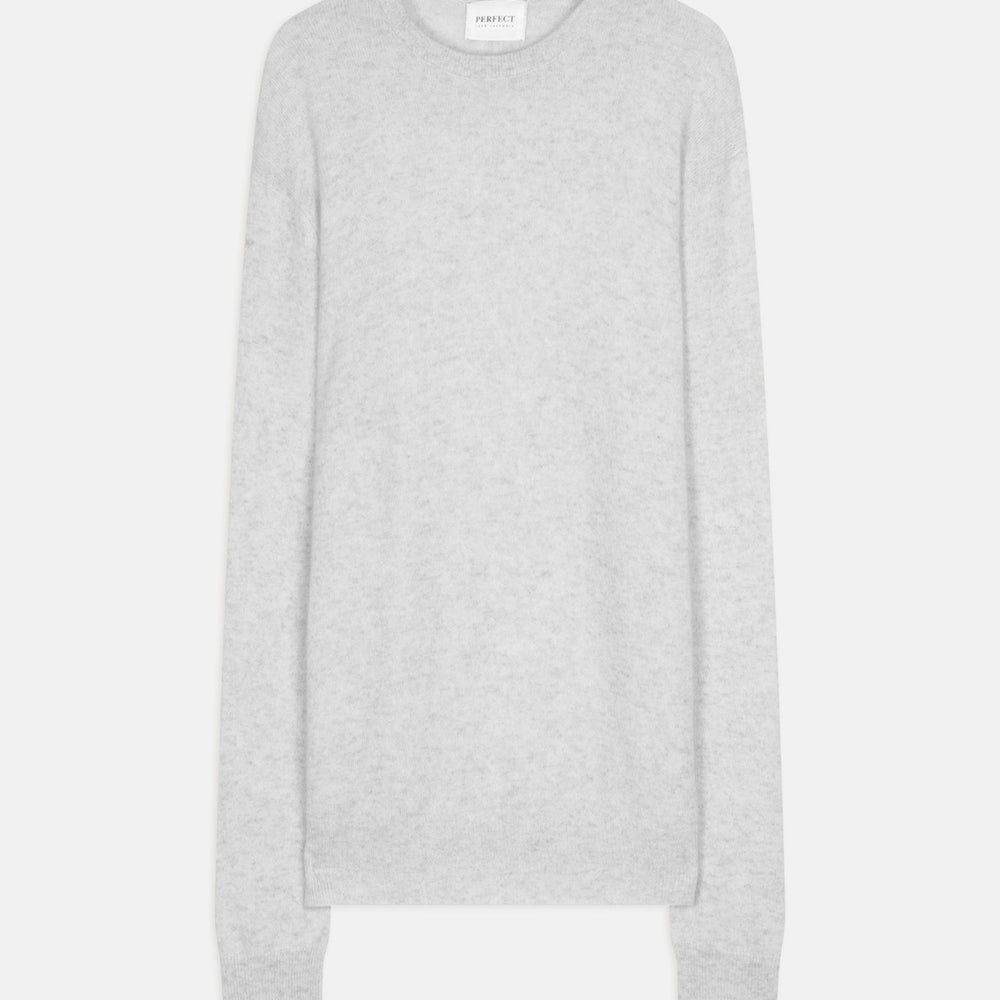 blake pull col rond gris perle chiné 100% cachemire