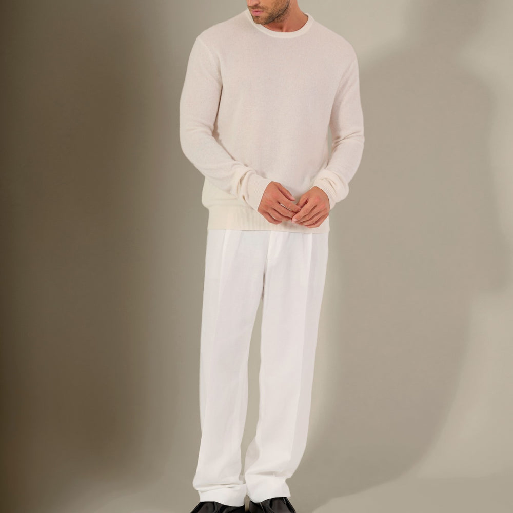 blake pull col rond ivoire 100% cachemire