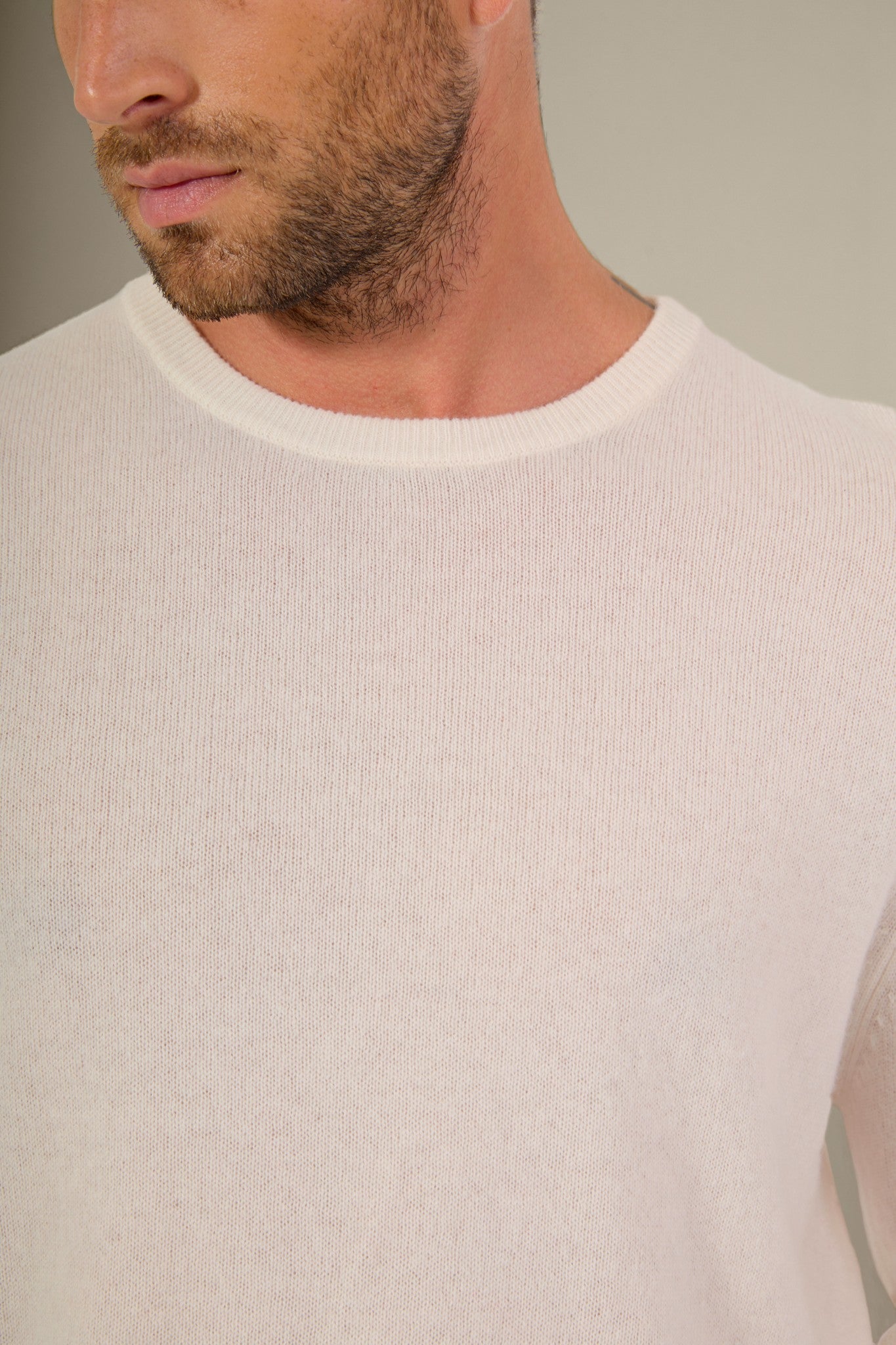 blake pull col rond ivoire 100% cachemire