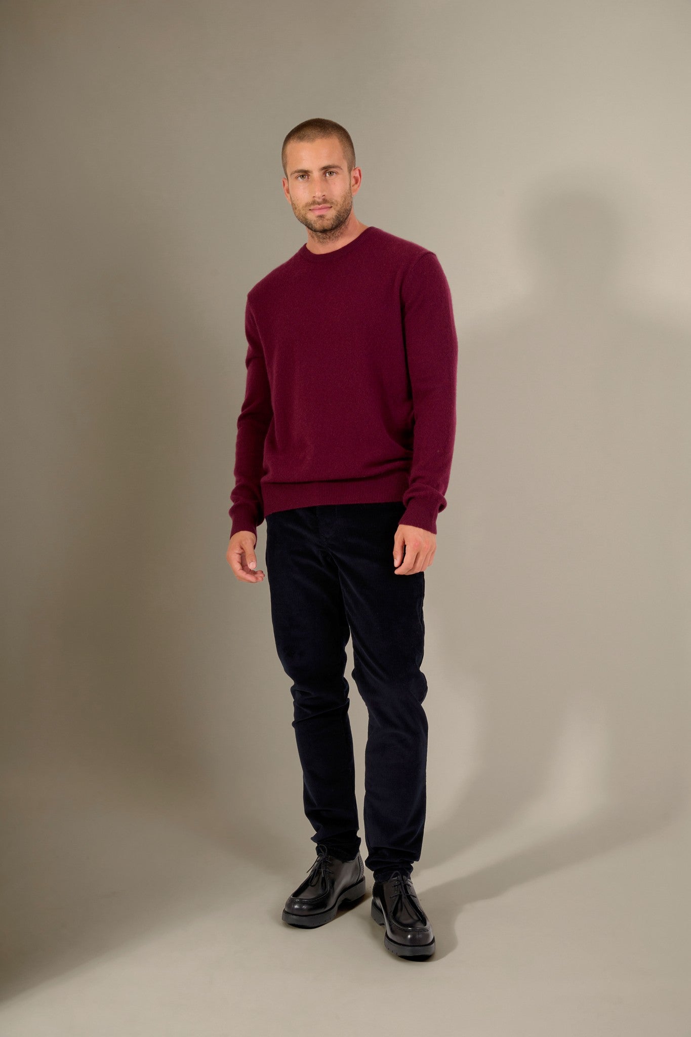 blake pull col rond mûre 100% cachemire