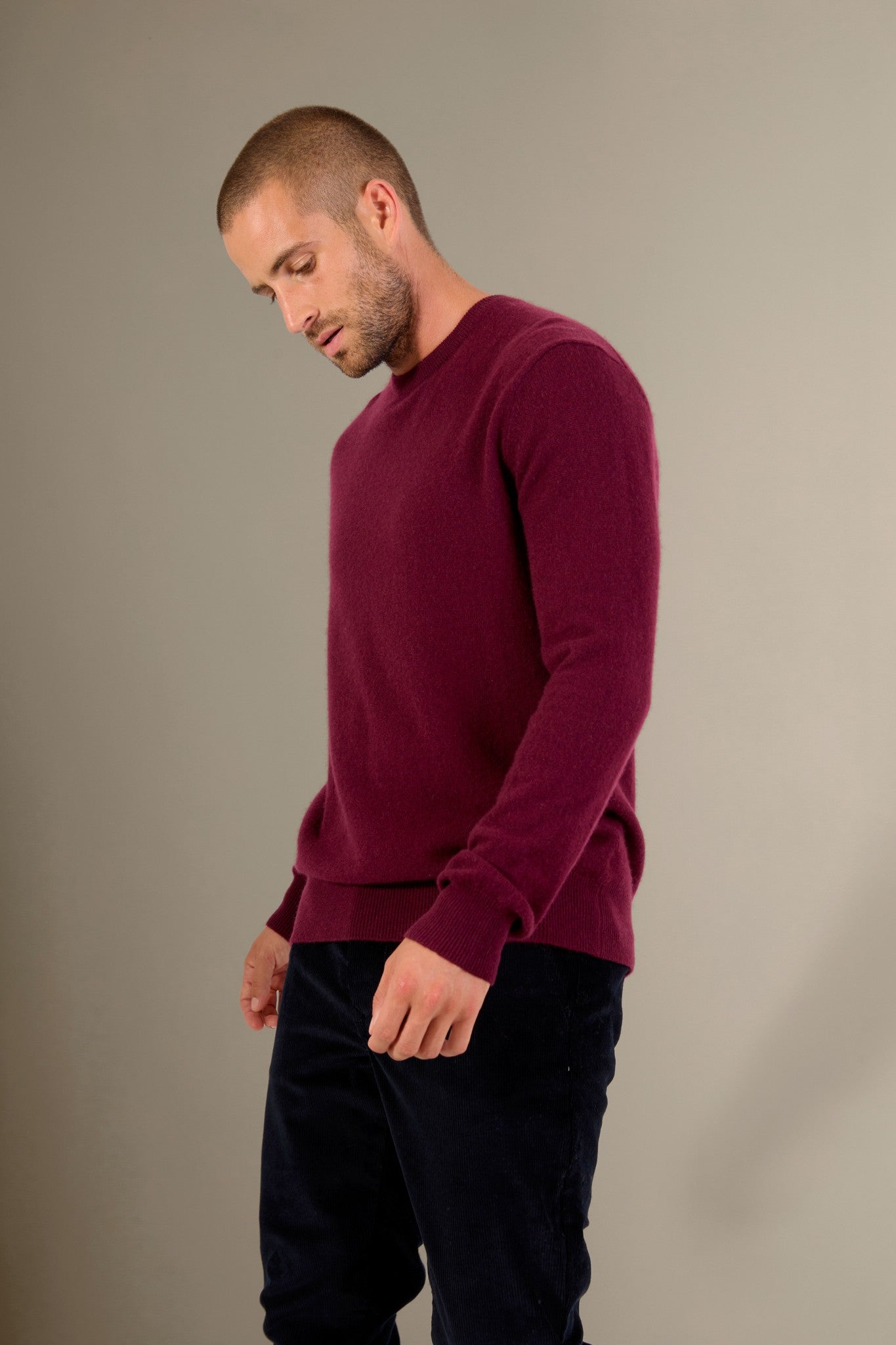 blake pull col rond mûre 100% cachemire