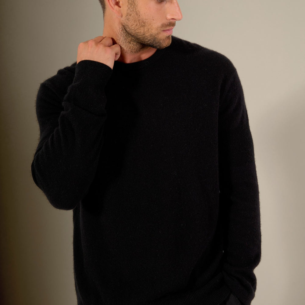 blake pull col rond noir 100% cachemire