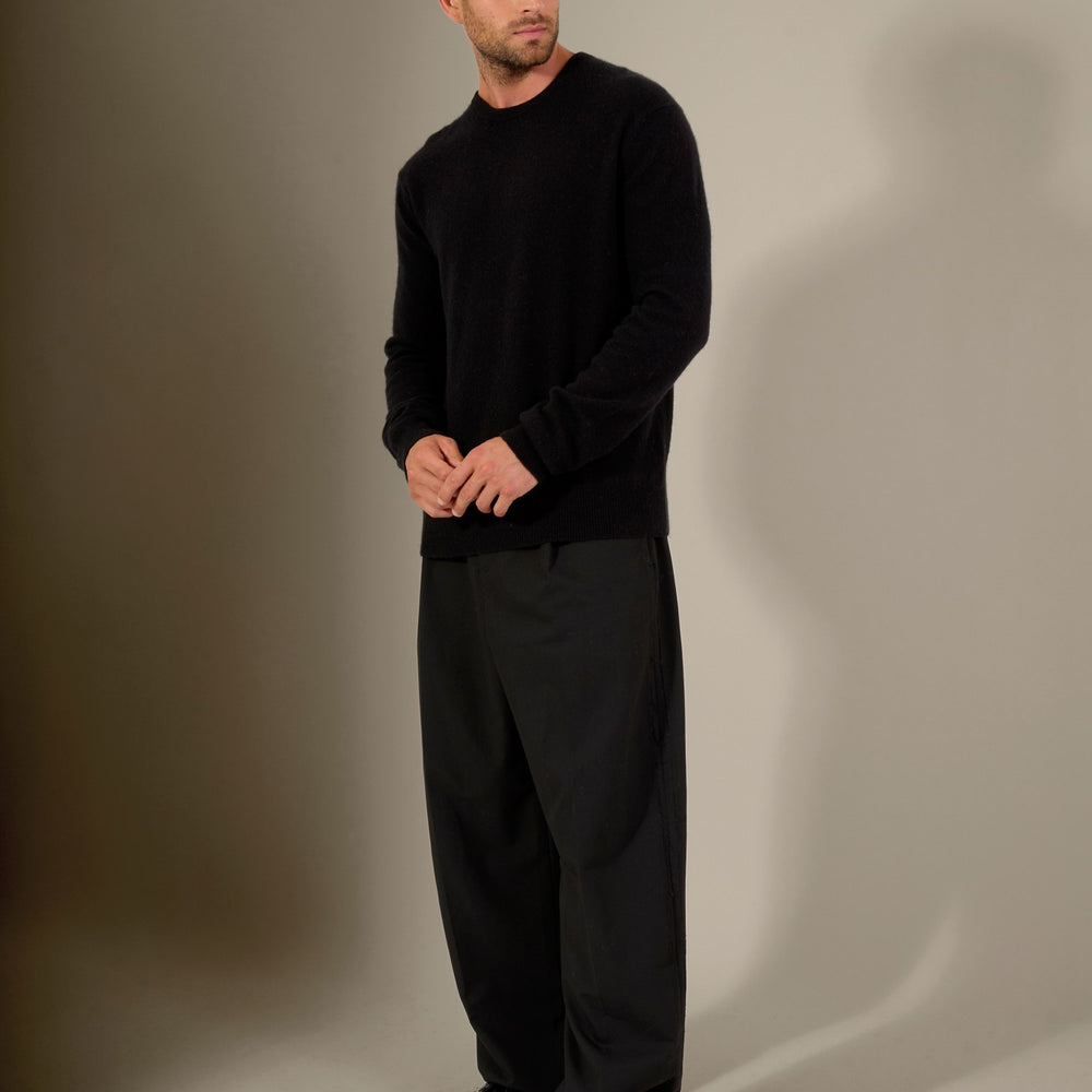 blake pull col rond noir 100% cachemire