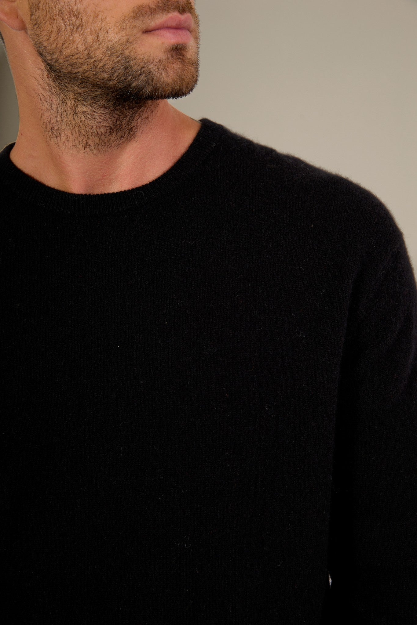 blake pull col rond noir 100% cachemire