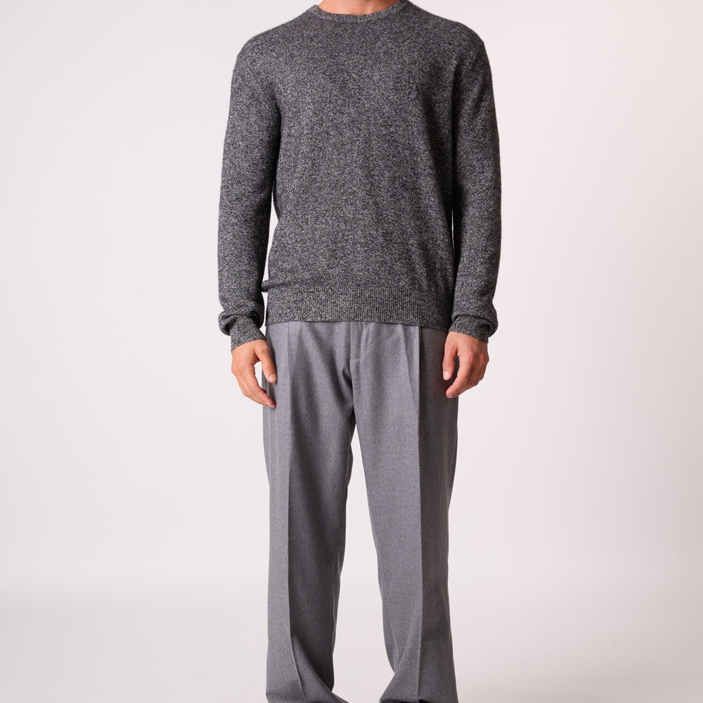 blake pull col rond noir/blanc 100% cachemire