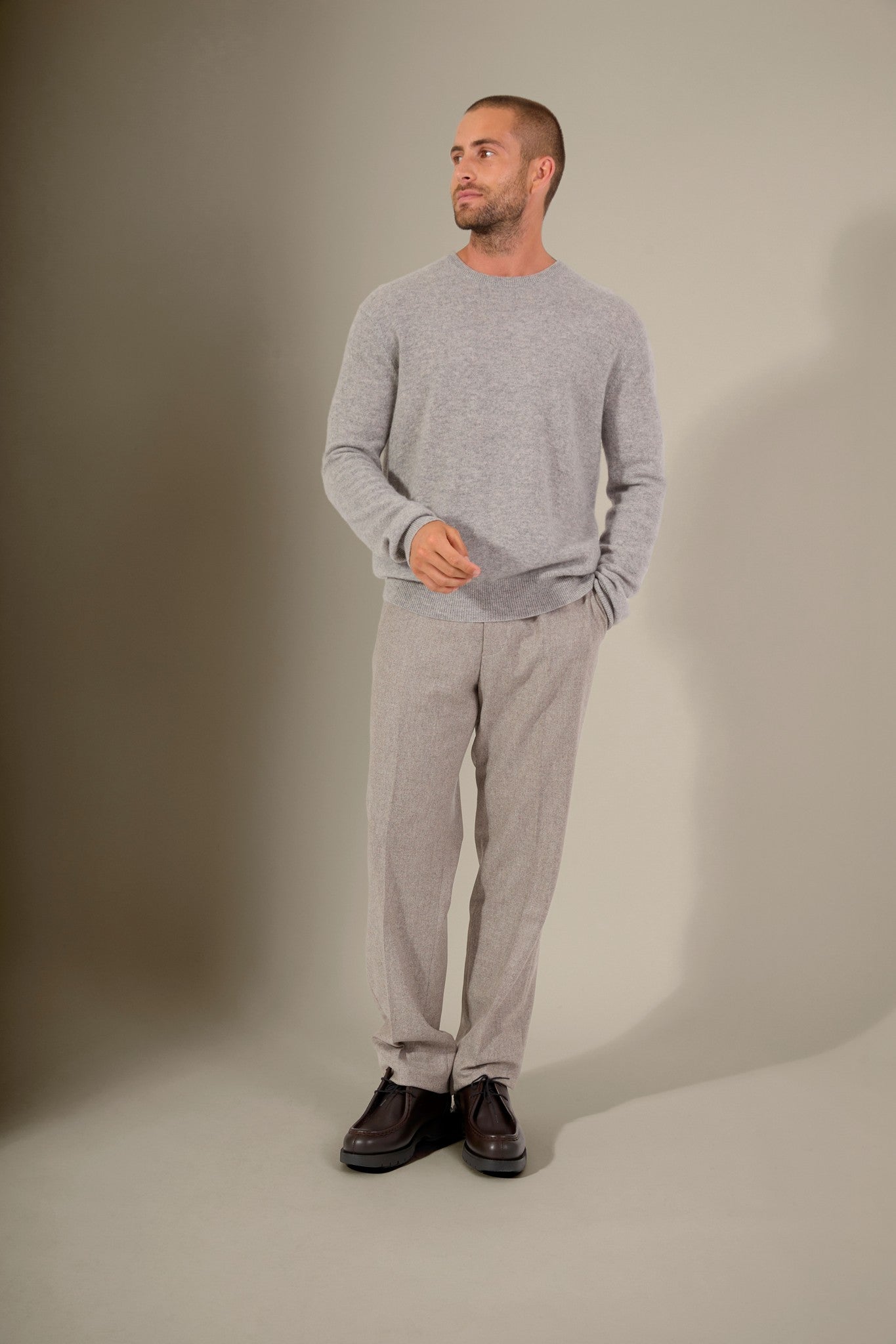 blake pull col rond nuage chiné 100% cachemire