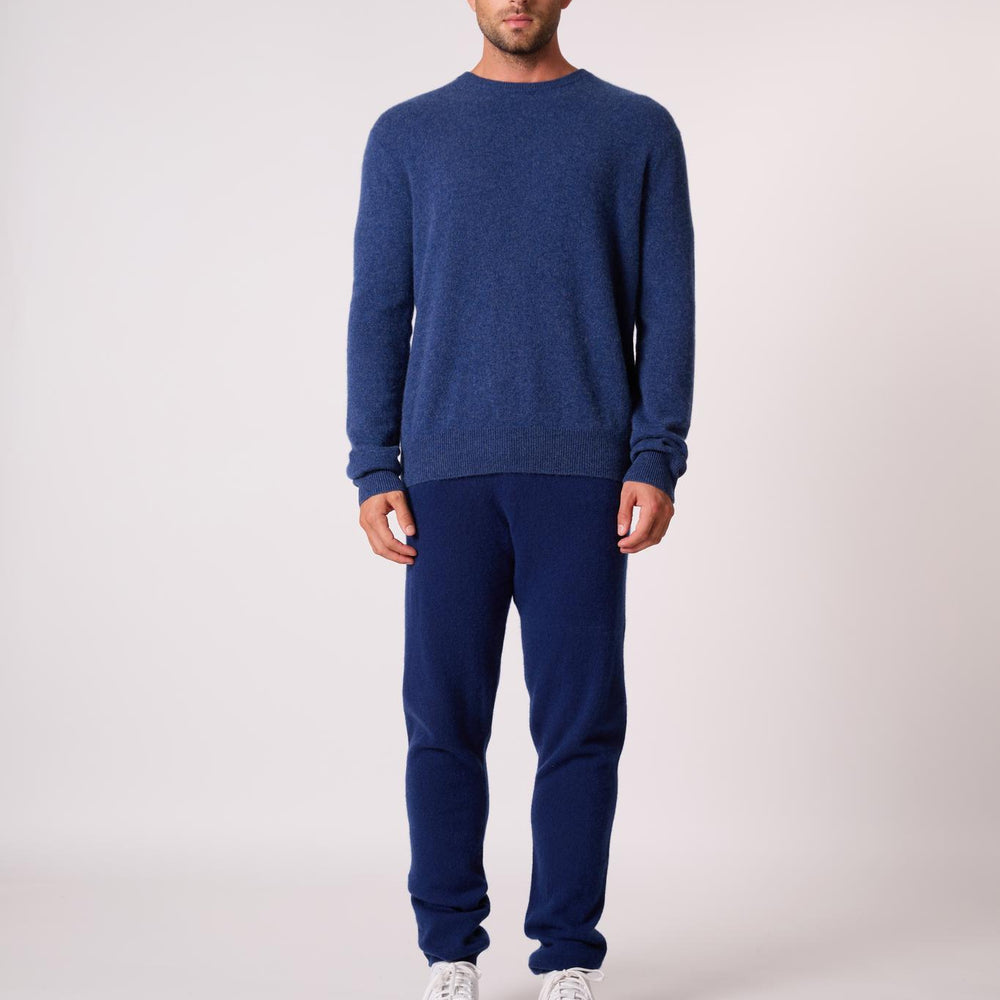 BLAKE pull col rond ocean chiné 100% cachemire