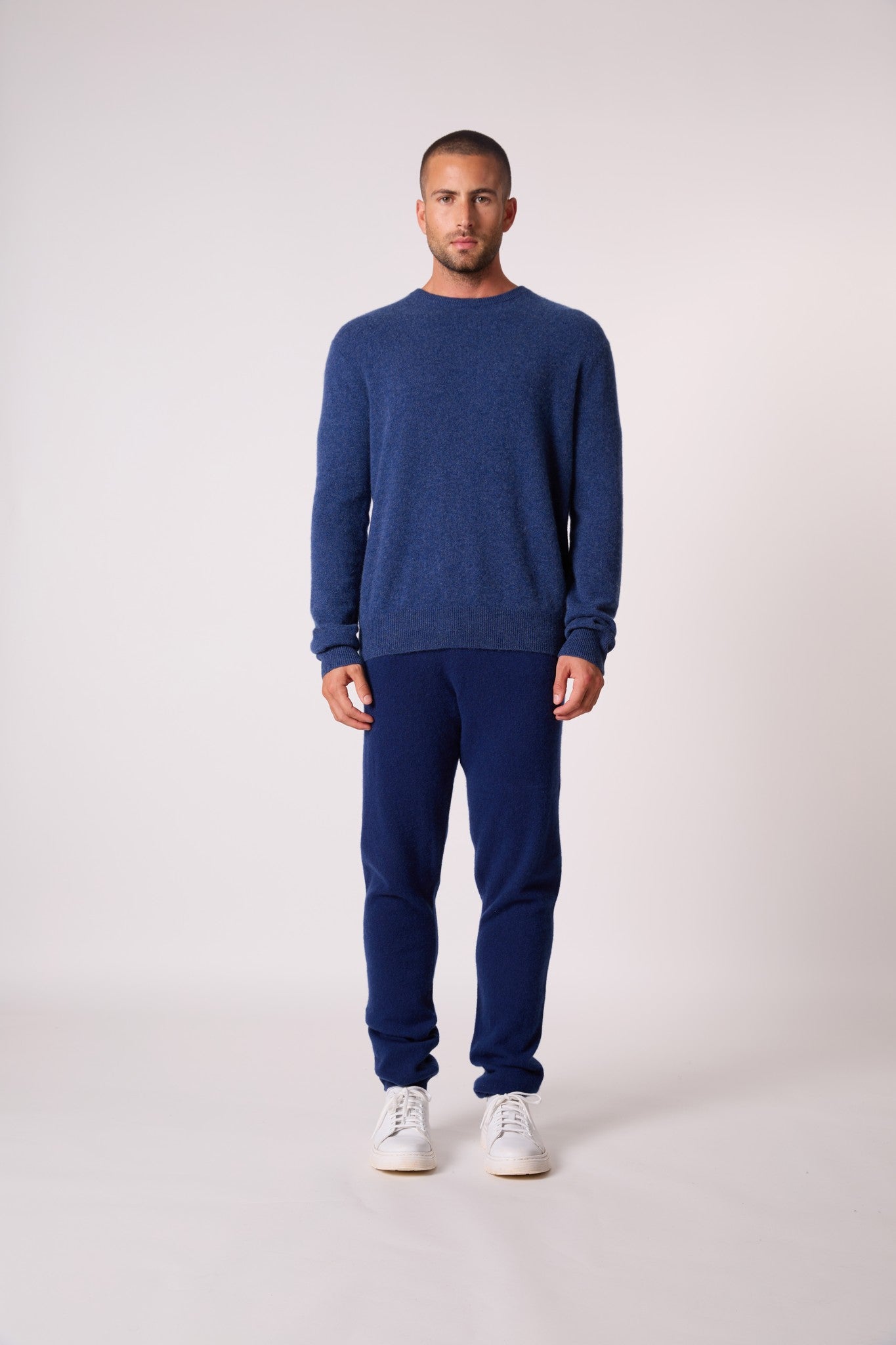 blake pull col rond ocean chiné 100% cachemire