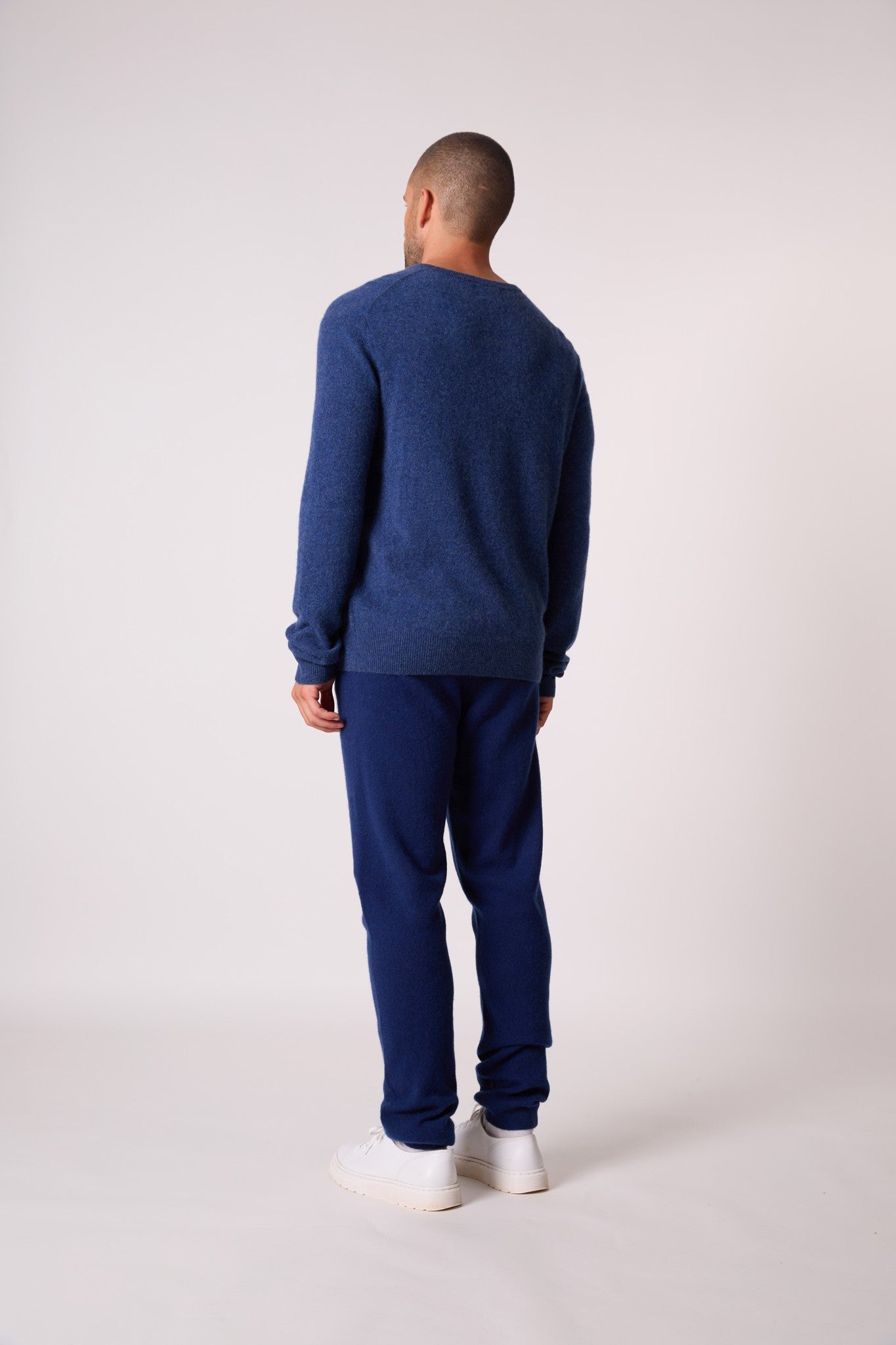 blake pull col rond ocean chiné 100% cachemire