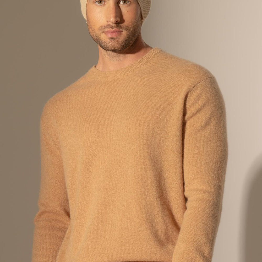 BLAKE pull col rond sahara 100% cachemire